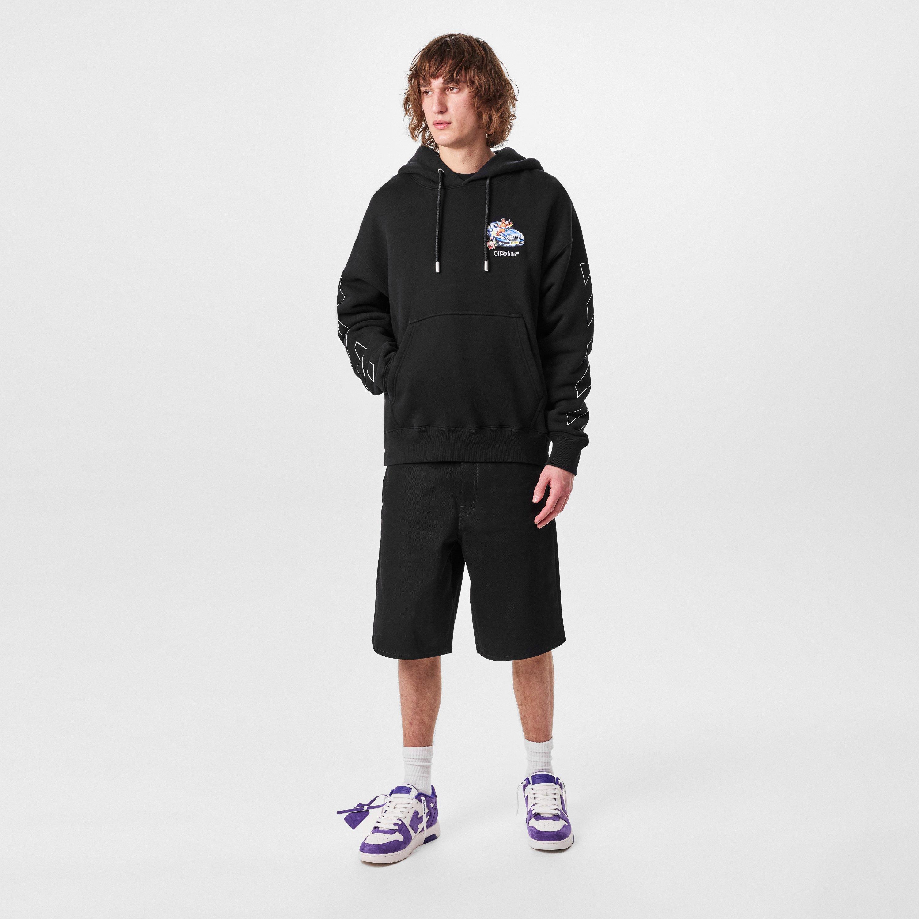 Black - Off White - Men's Fresco Hoodie - 6