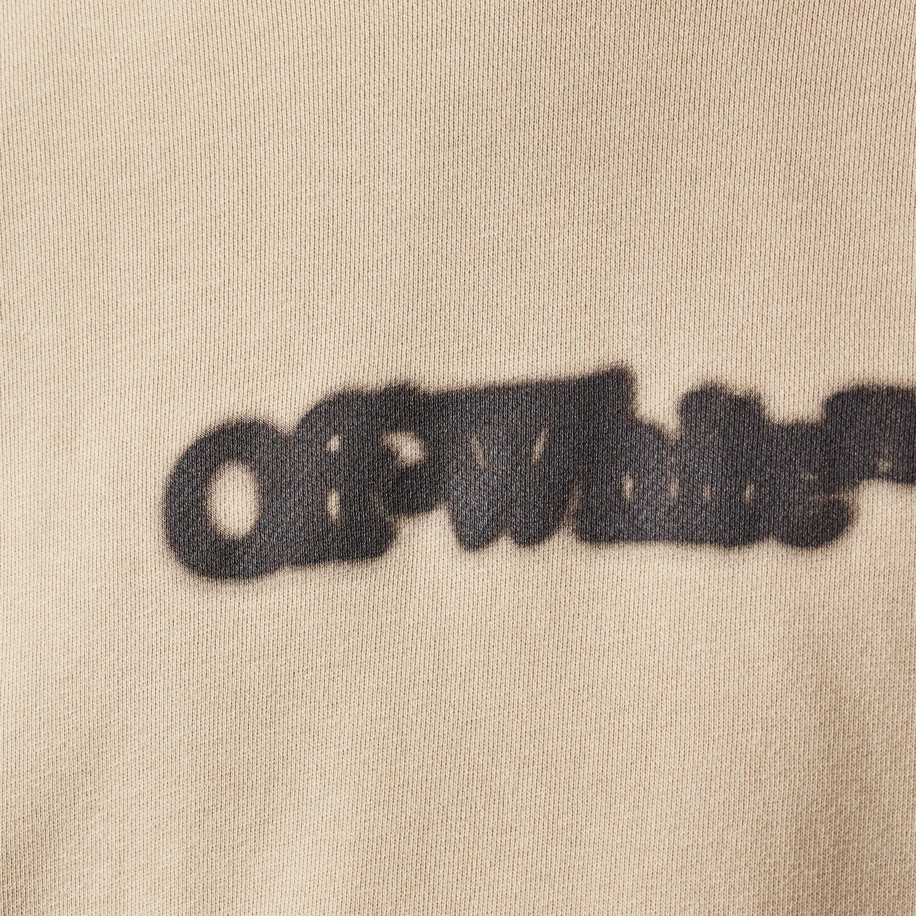 Crème Brulee - Off White - Men's Graffiti Spray Arrow Cotton Long Sleeve Hoodie - 5