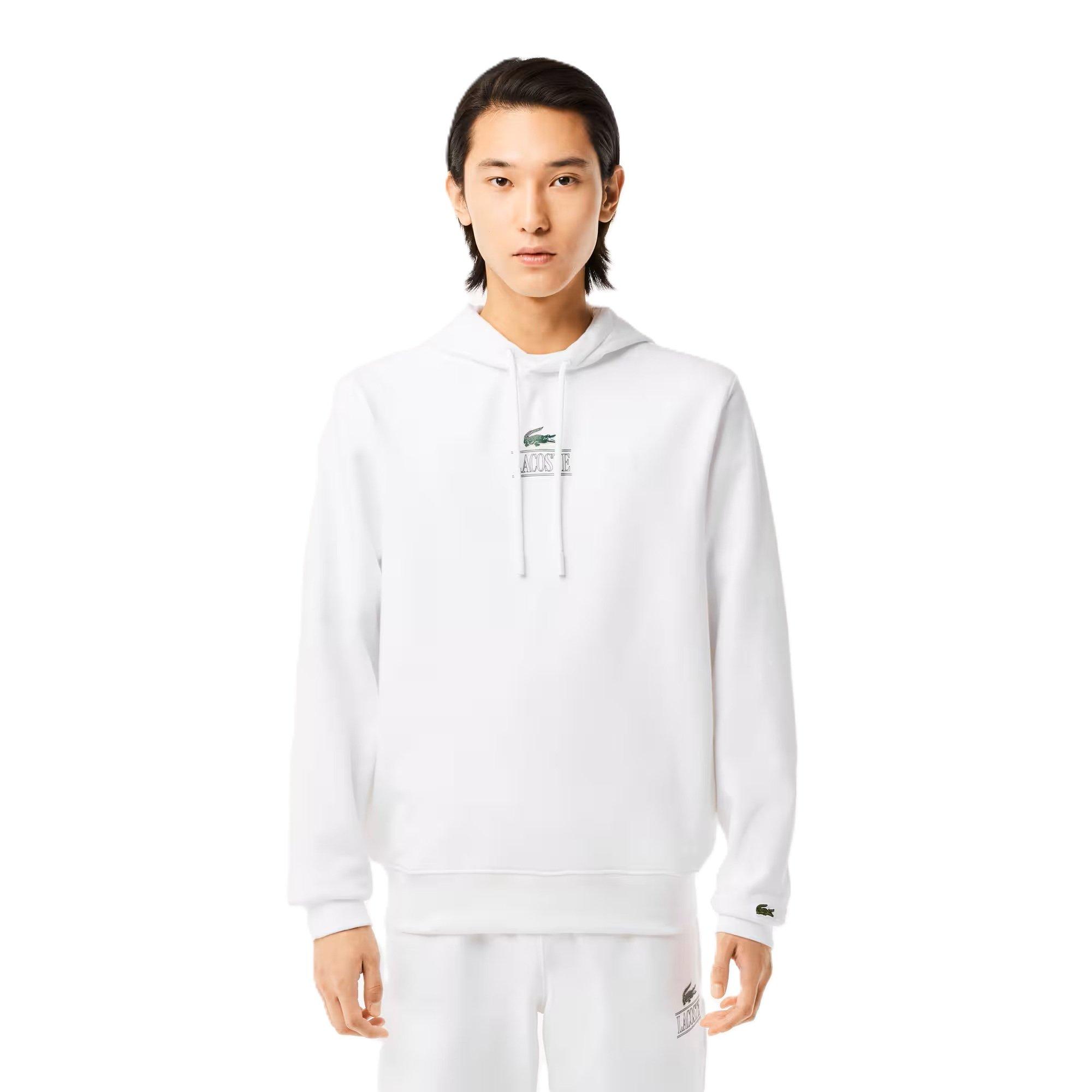 Weiß - Lacoste - Logo Hoodie - 1