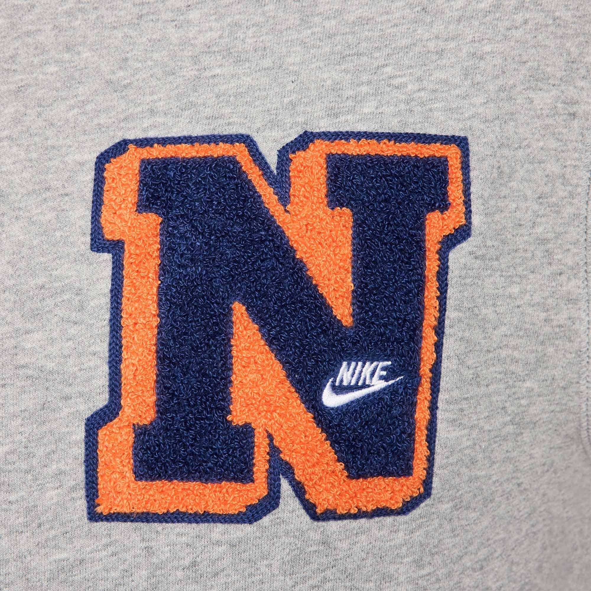 Grey/Smoke Grey - Nike - Club Fleece Mens French Terry Pullover Hoodie - 6