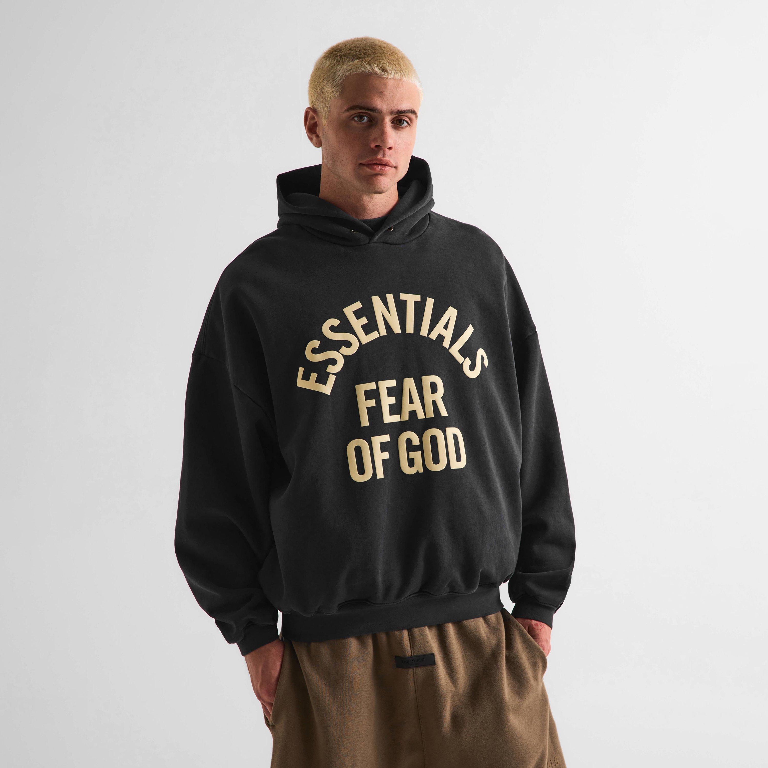 Black - Fear Of God Essentials - Men's Overhead Hoodie - 3