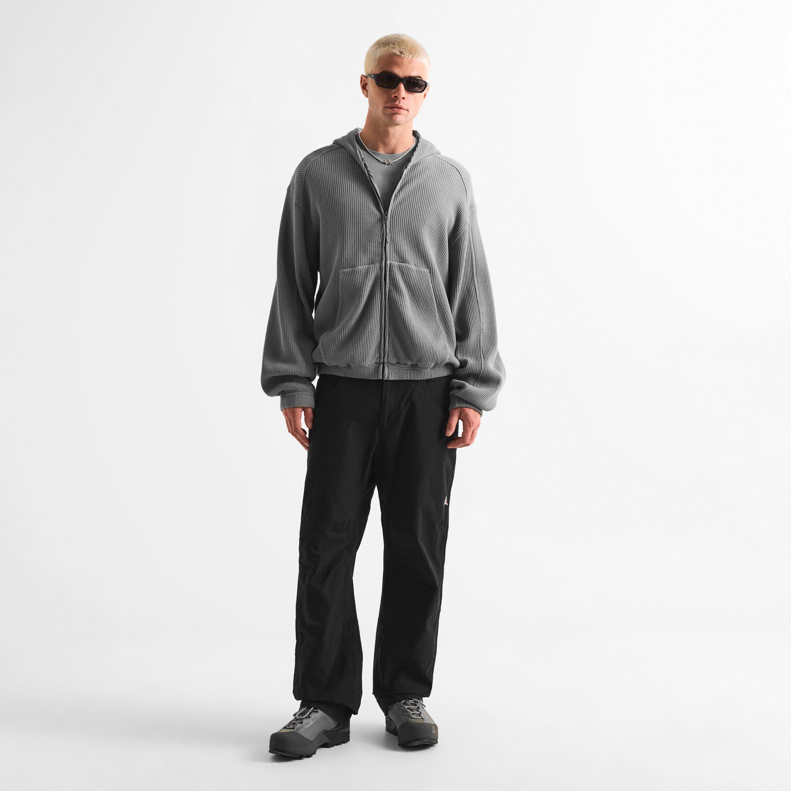 Grey - ROA - Men's Bee Sun Fade Zip Hoodie - 6