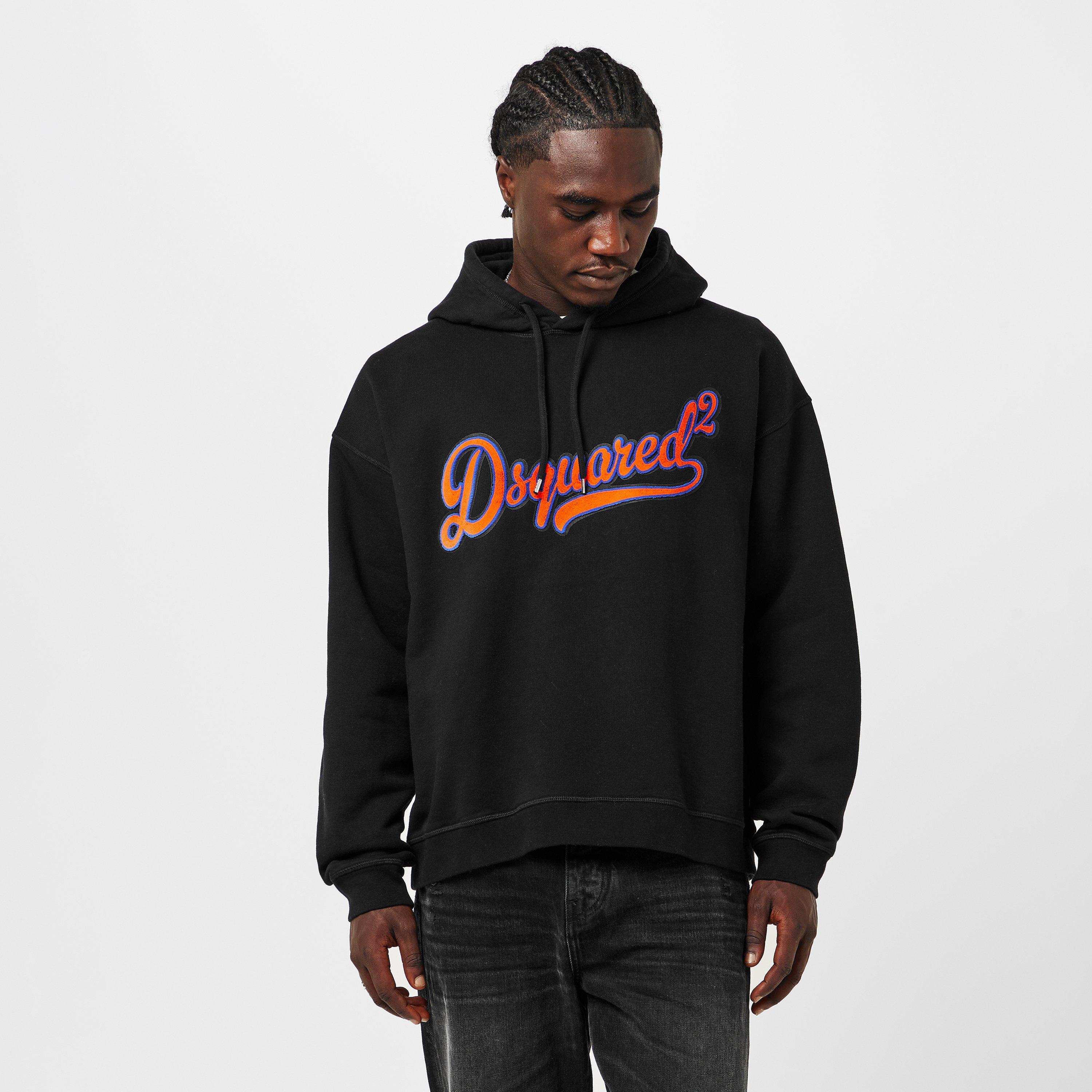 Black - DSquared2 - Men's DSQ Script Hoodie - 3
