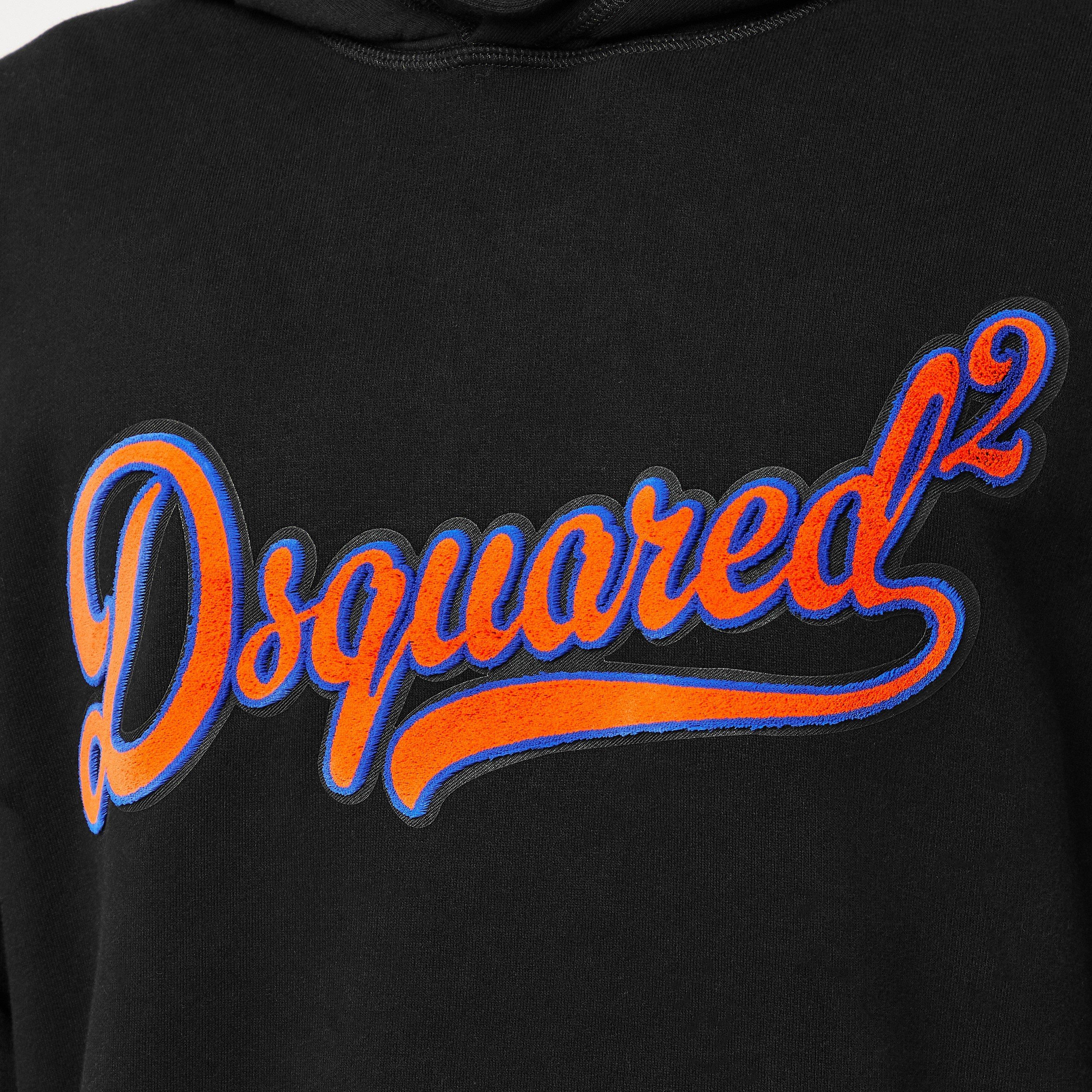 Black - DSquared2 - Men's DSQ Script Hoodie - 5