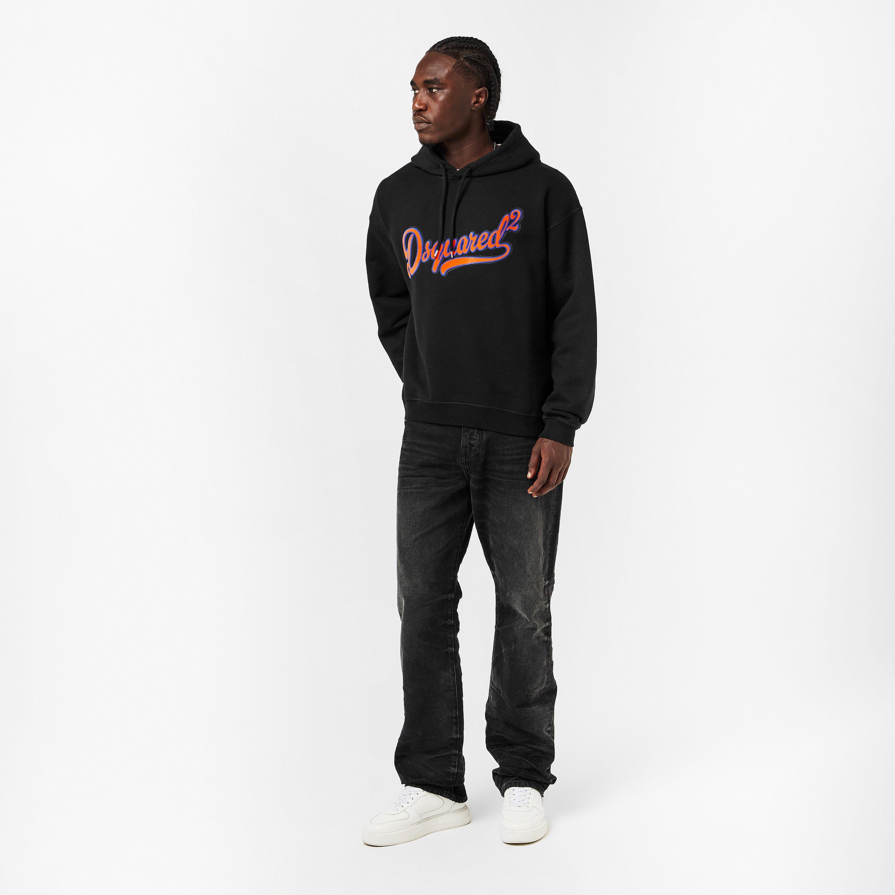 Black - DSquared2 - Men's DSQ Script Hoodie - 6