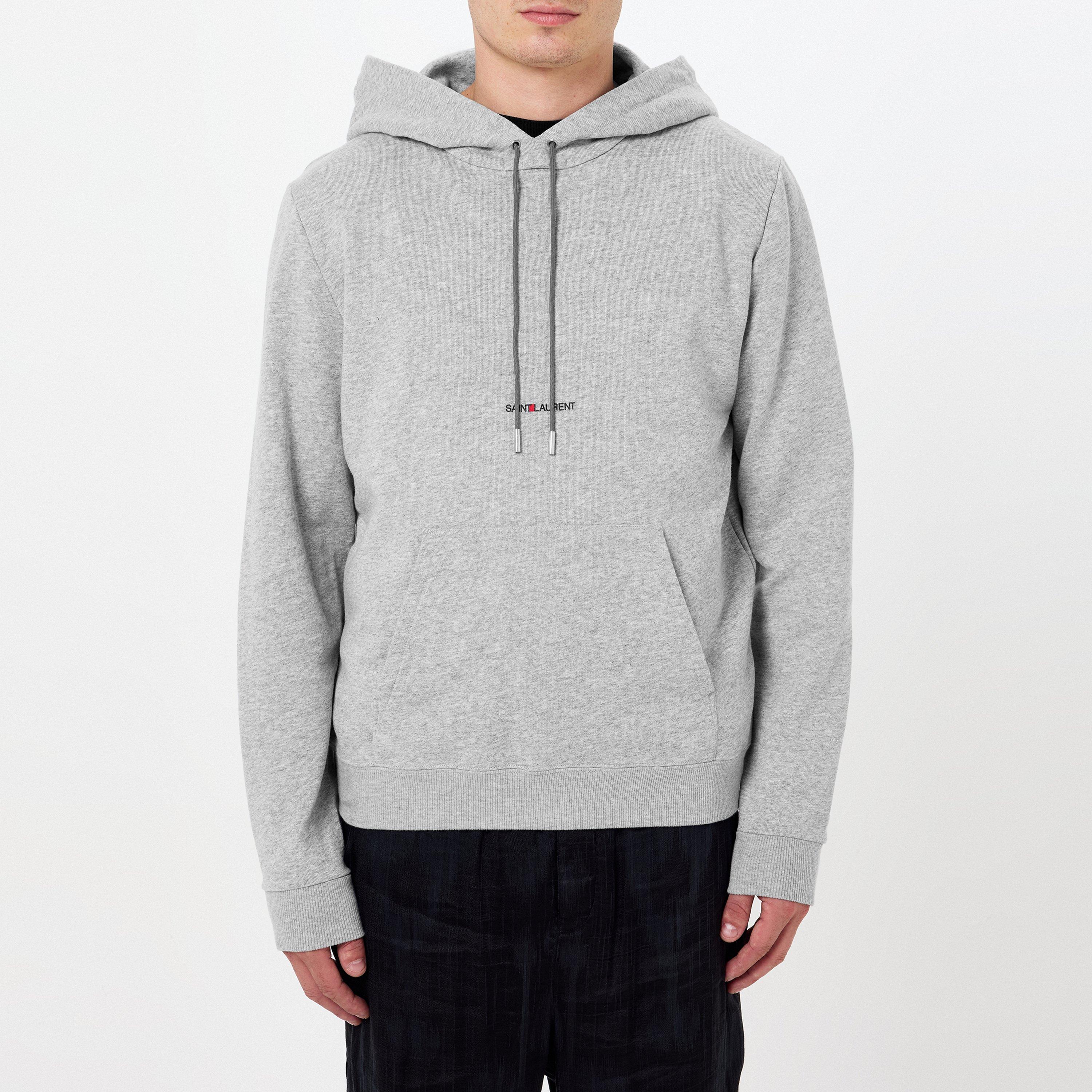 Gris Chine - Saint Laurent - Classic Rive Gauche Hoodie - 3