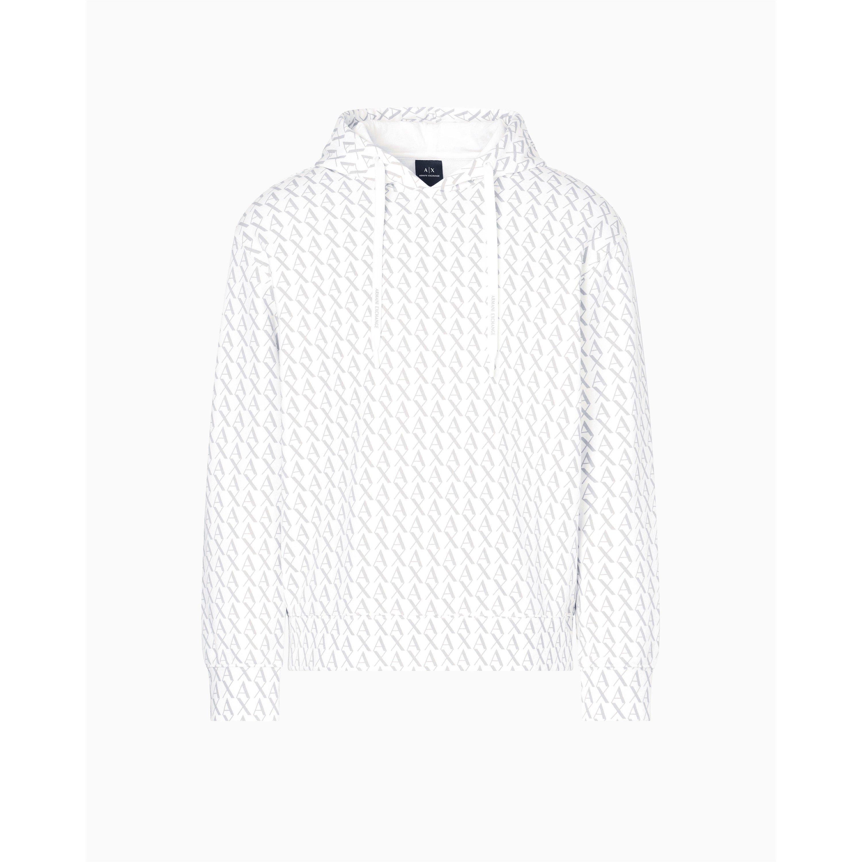 Ash/White F0017 - Armani Exchange - Logo Hoodie - 5