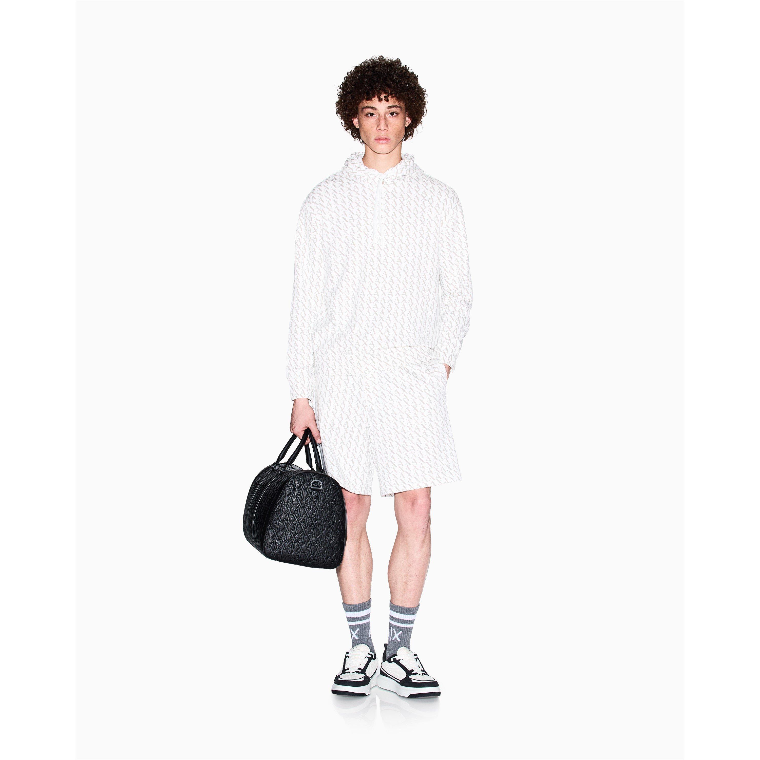 Ash/White F0017 - Armani Exchange - Logo Hoodie - 3