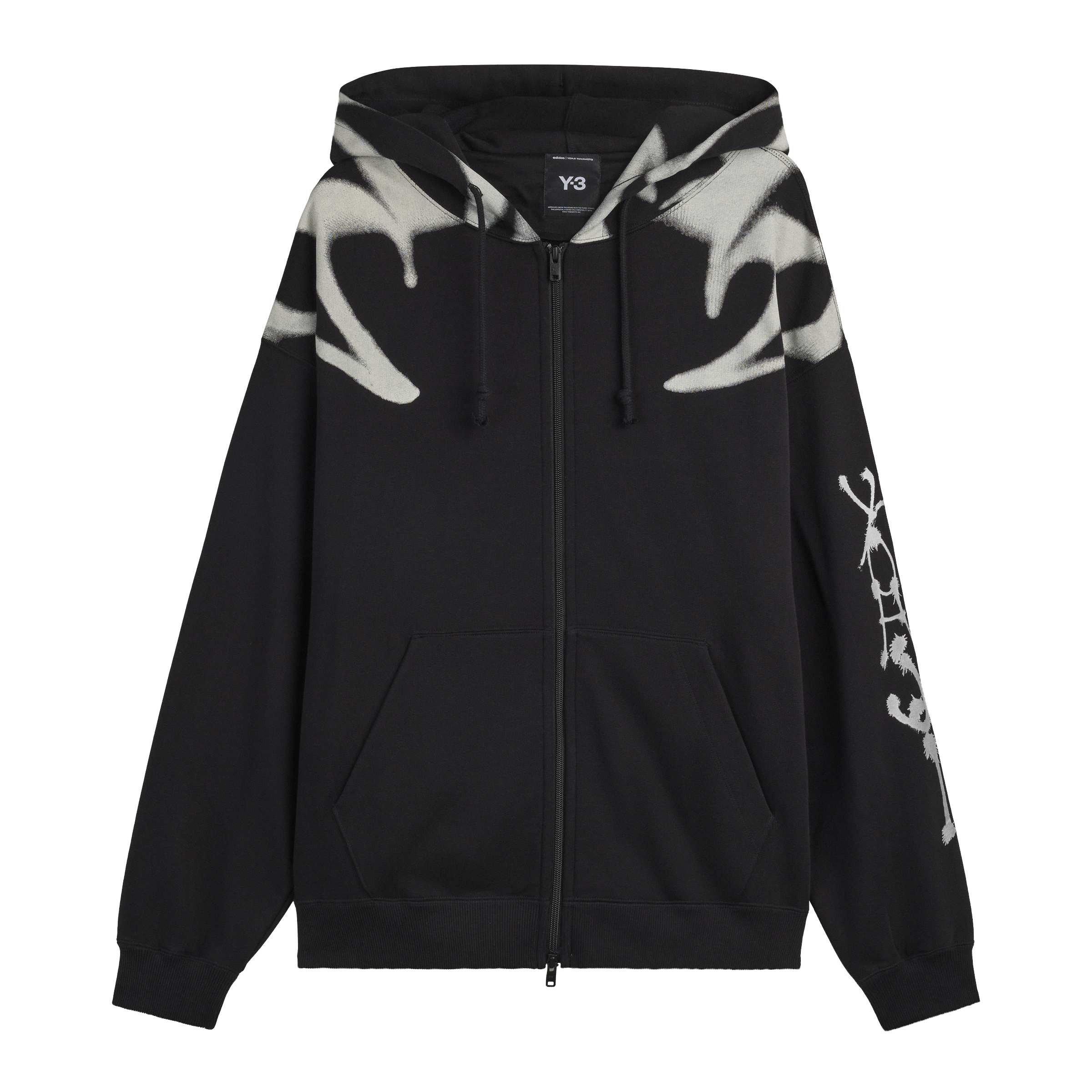 Black - Y3 - Y3 GFX Zip Hoody Sn64 - 1