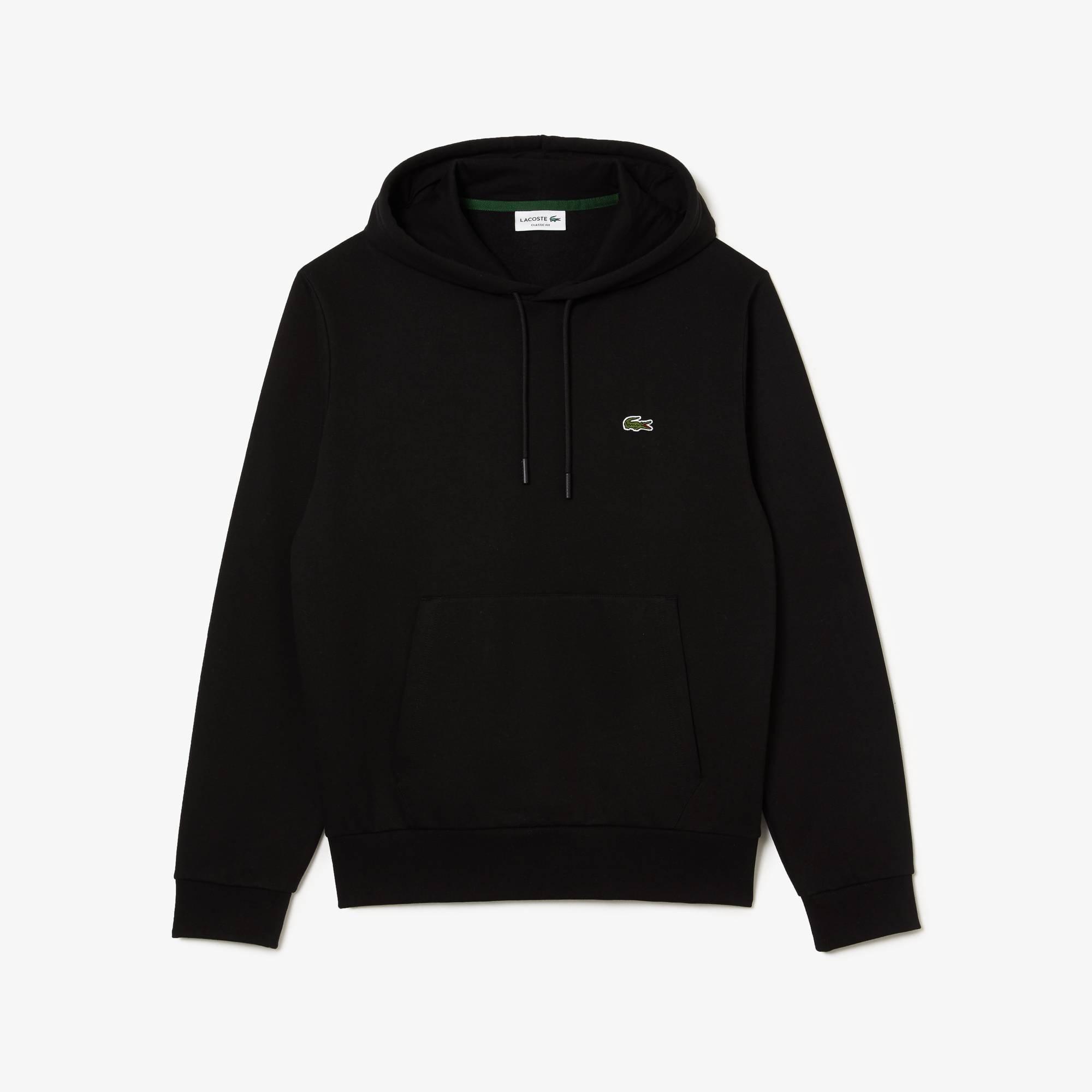 Lacoste Men's Basic Over-The-Head Hoodie - Black 031 - XS