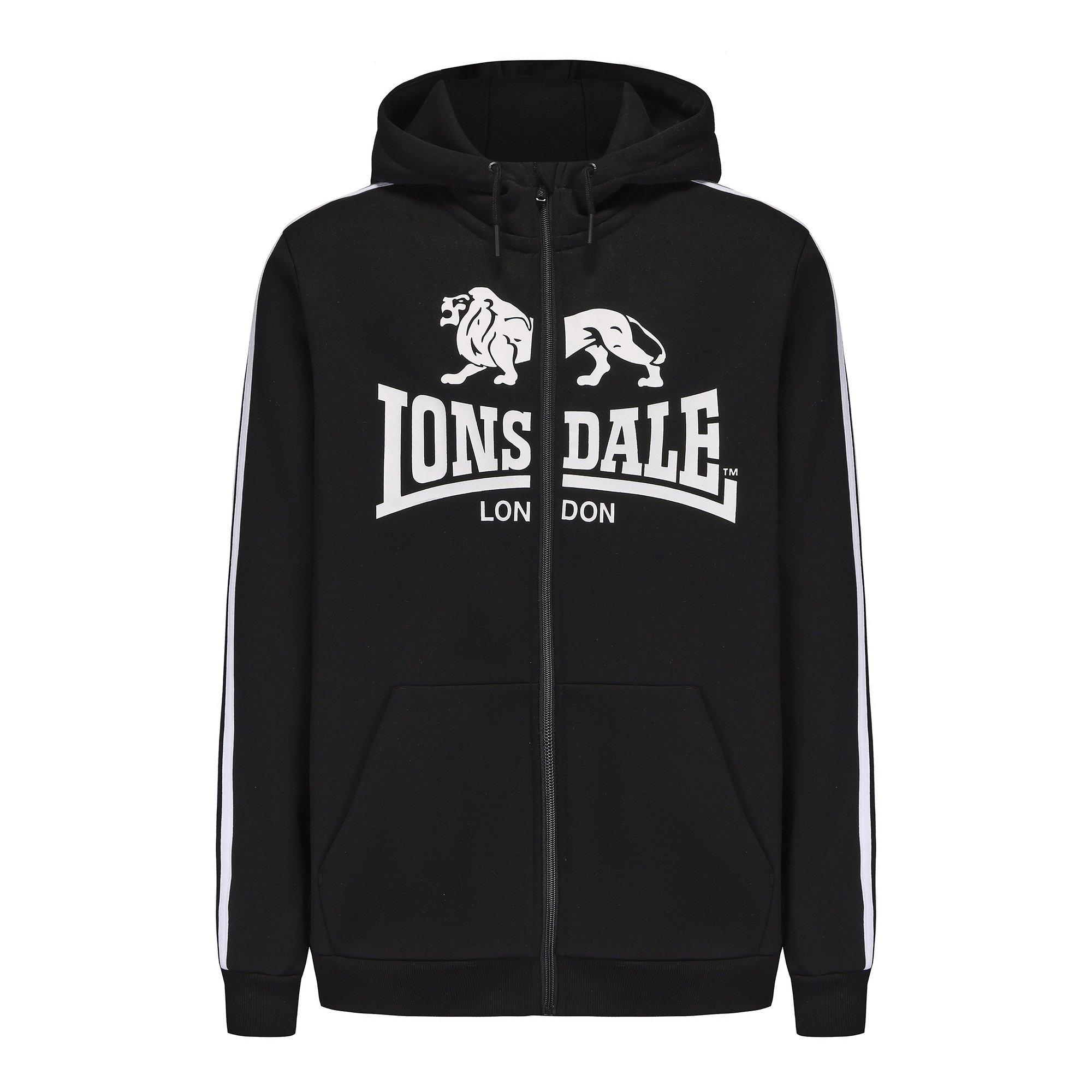 Black - Lonsdale - Zip Hoodie Mens - 1