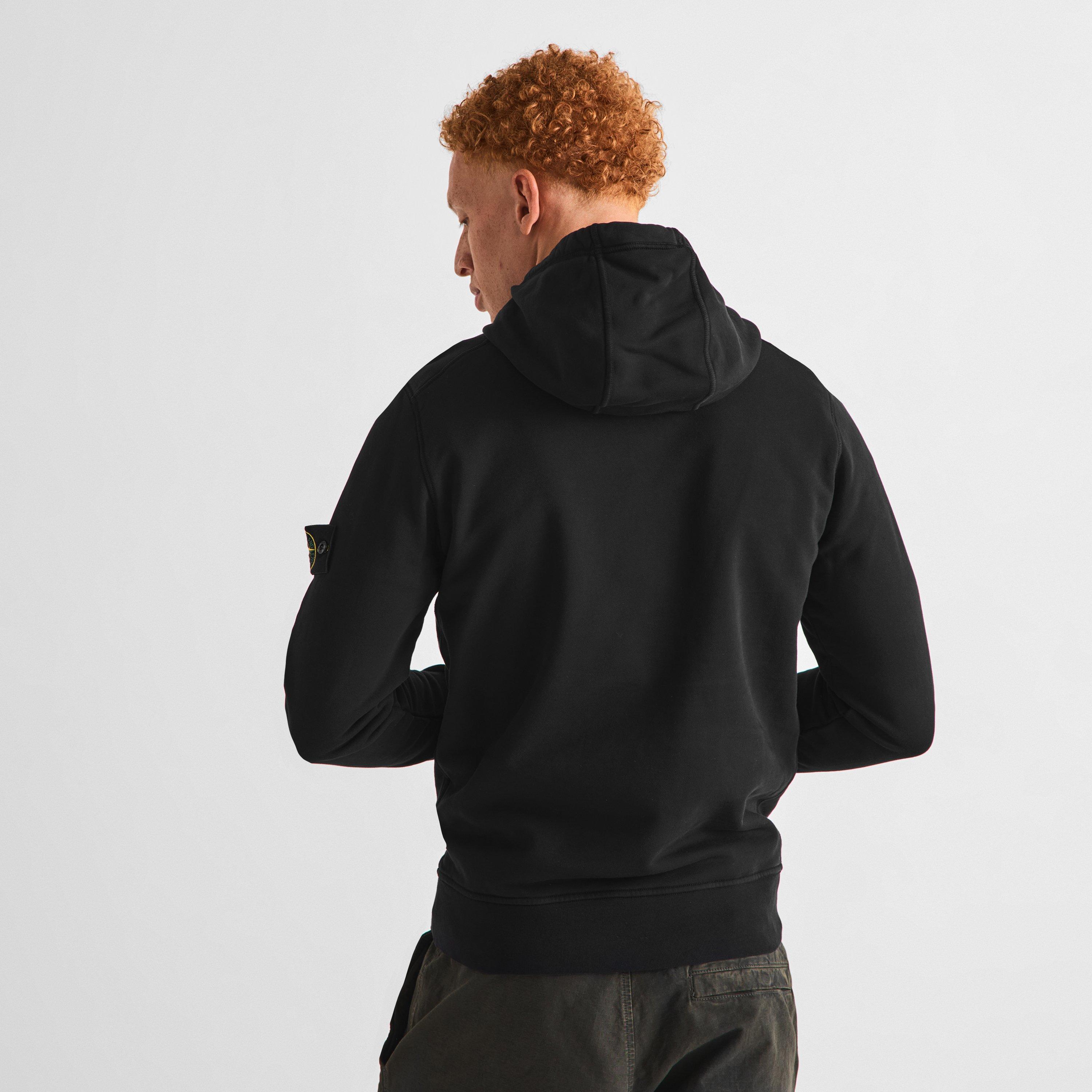 Black V0029 - Stone Island - Men's Heavyweight Cotton Over the Head Hoodie - 4