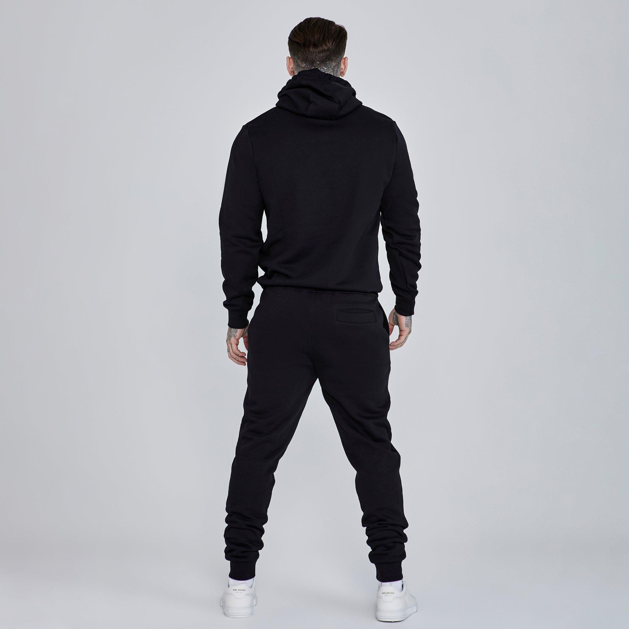 Black - SikSilk - Essentials Logo Hoodie - 5