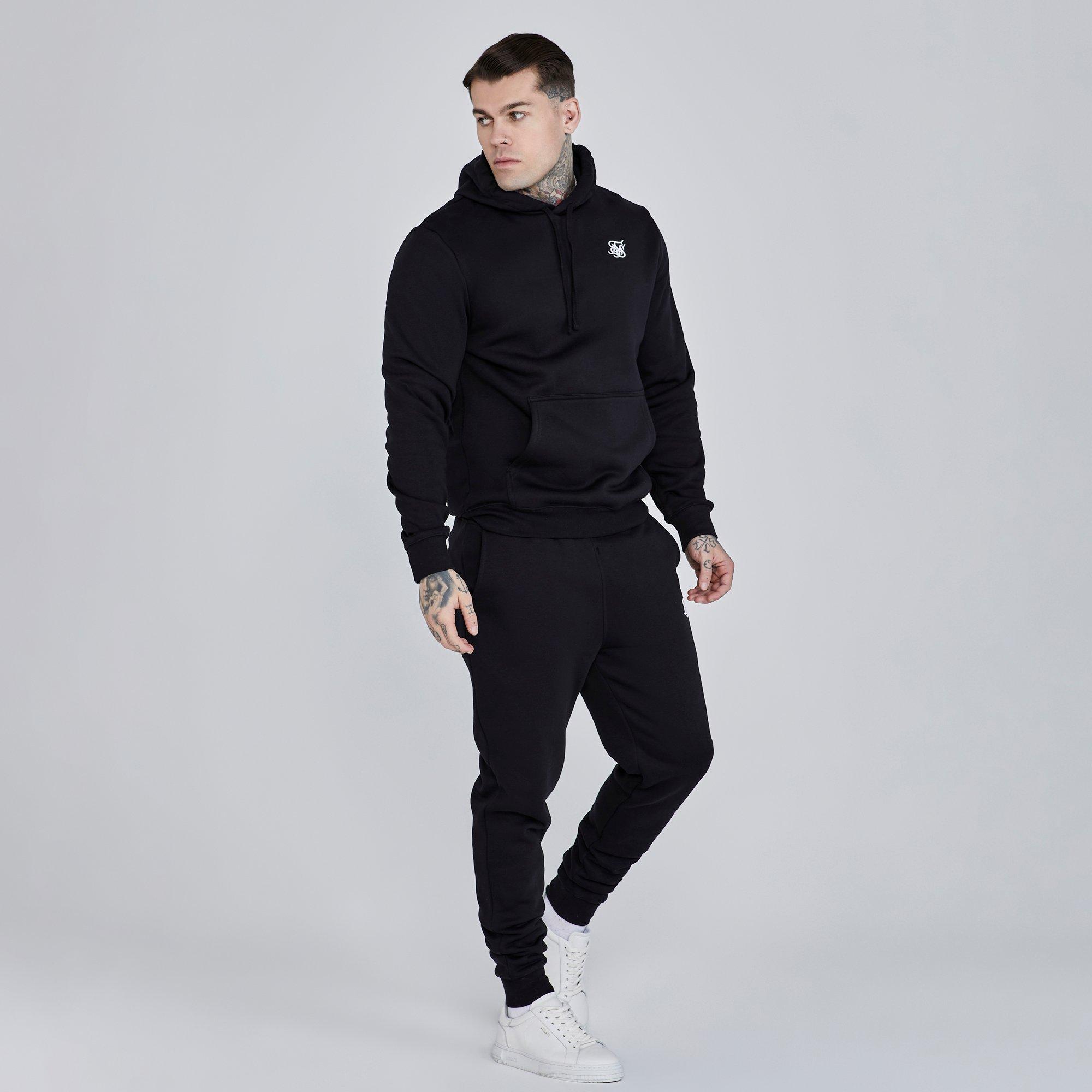 Black - SikSilk - Essentials Logo Hoodie - 6