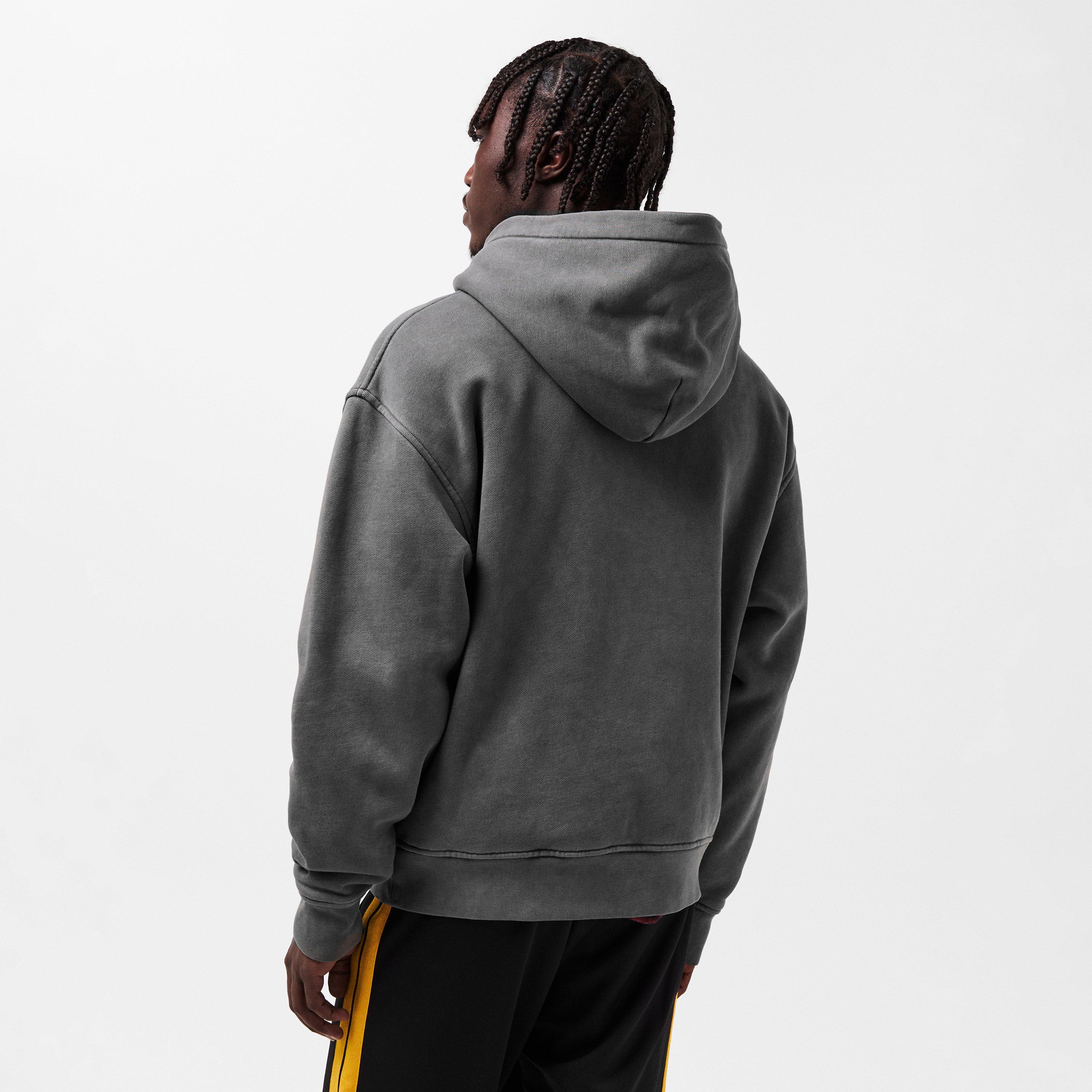 Dark Grey - Palm Angels - Men's Neck Logo Hoodie - 4