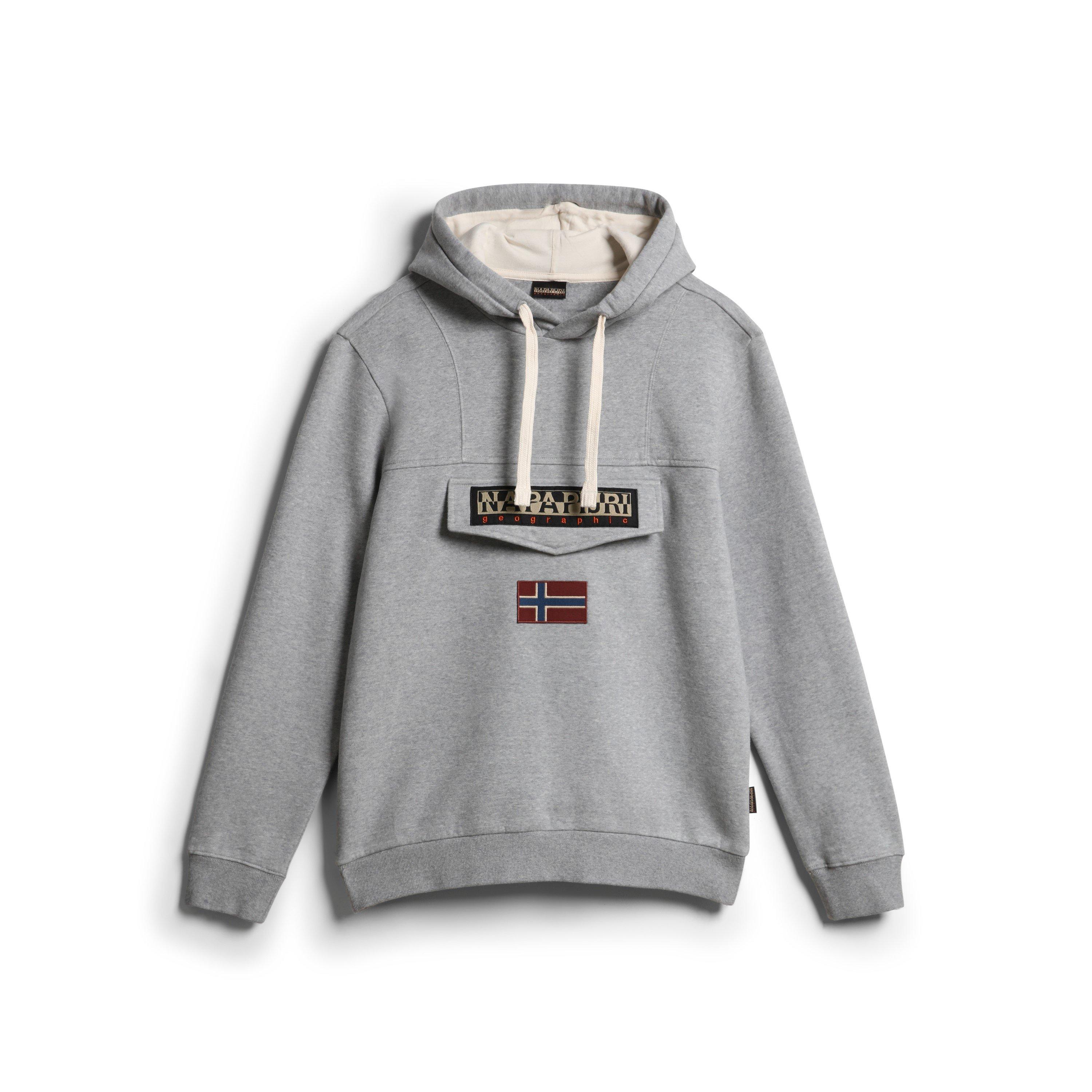 Grey Marl - Napapijri - Logo Hoodie - 3