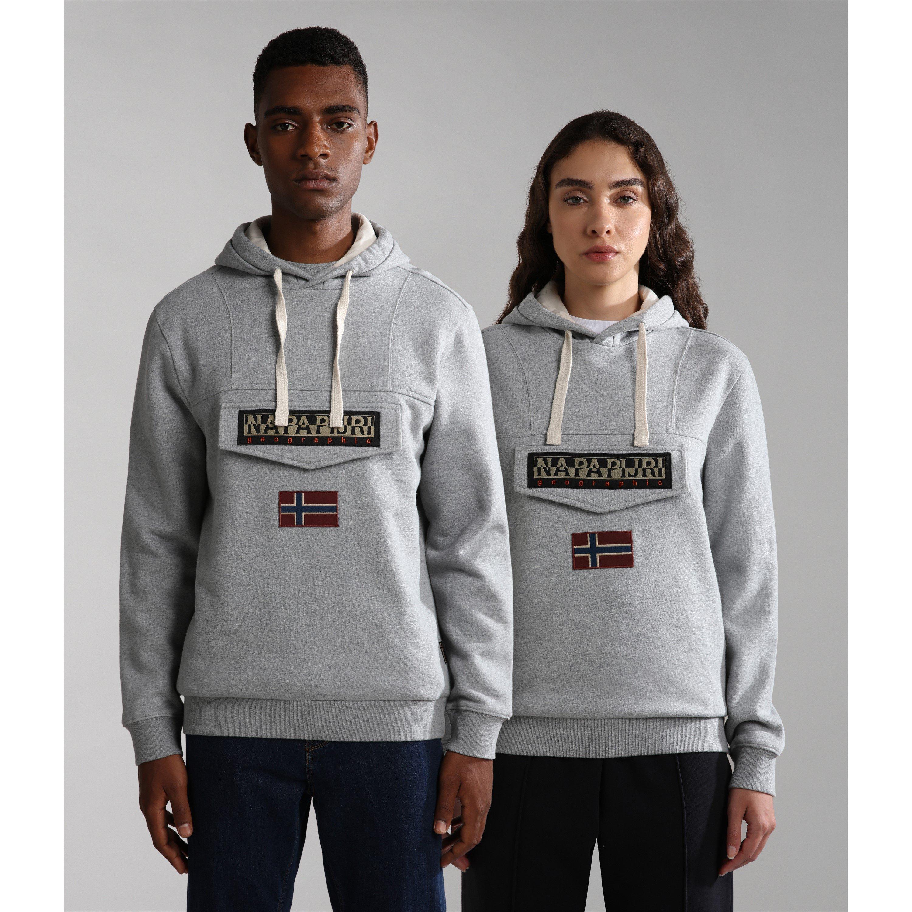 Grey Marl - Napapijri - Logo Hoodie - 5