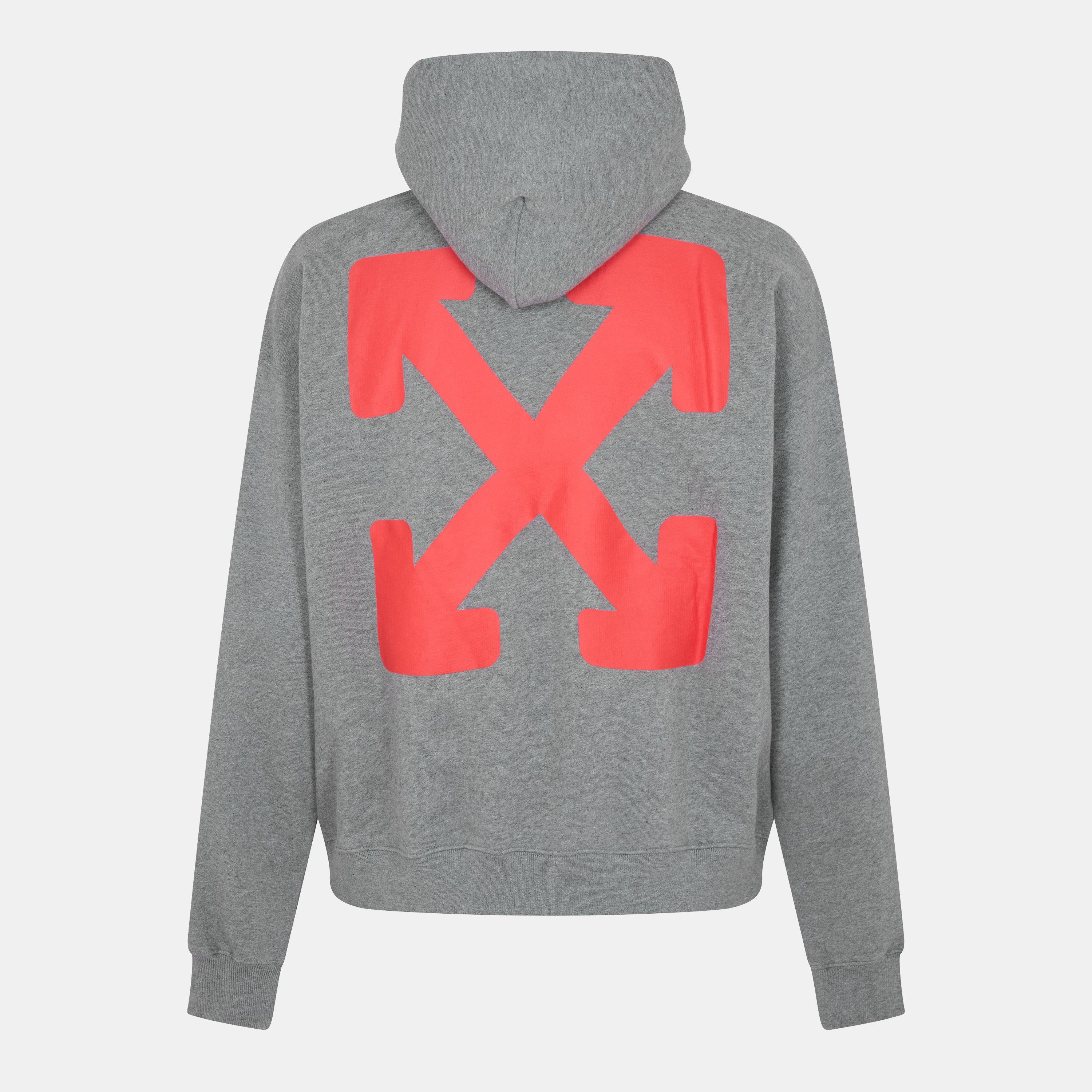 Gray - Off White - Men's Skate Hoodie - 2
