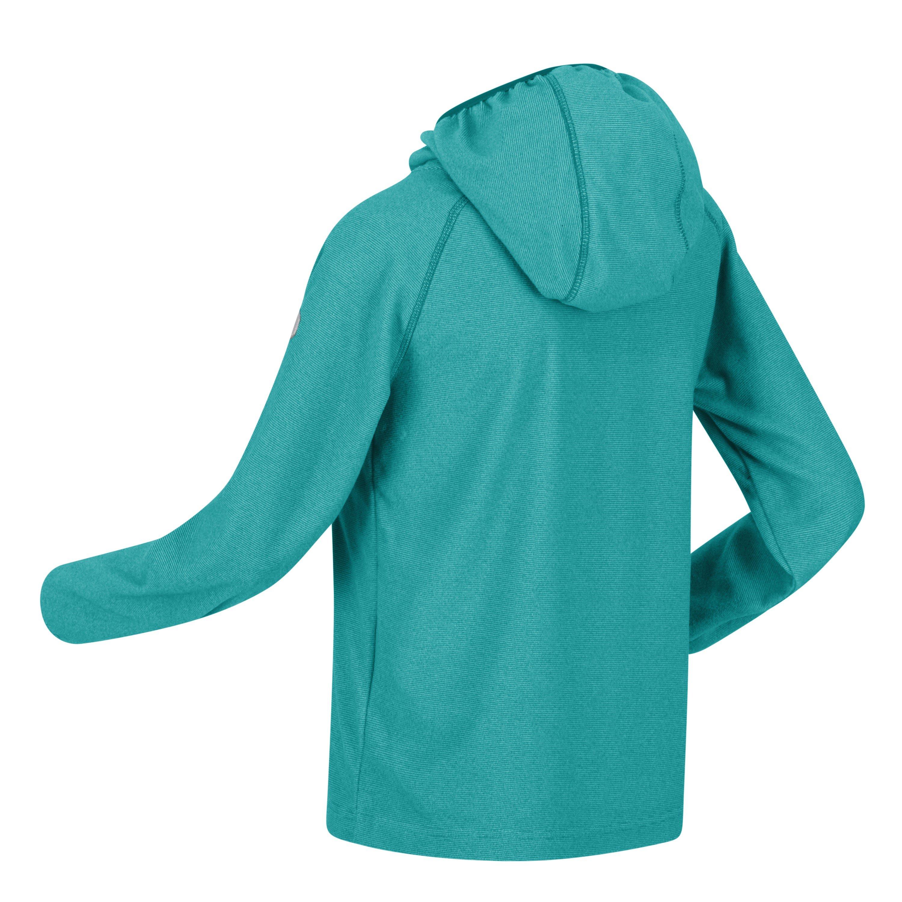 Turquois/Wht - Regatta - Kids' Loco Overhead quarter Zip Fleece - 2