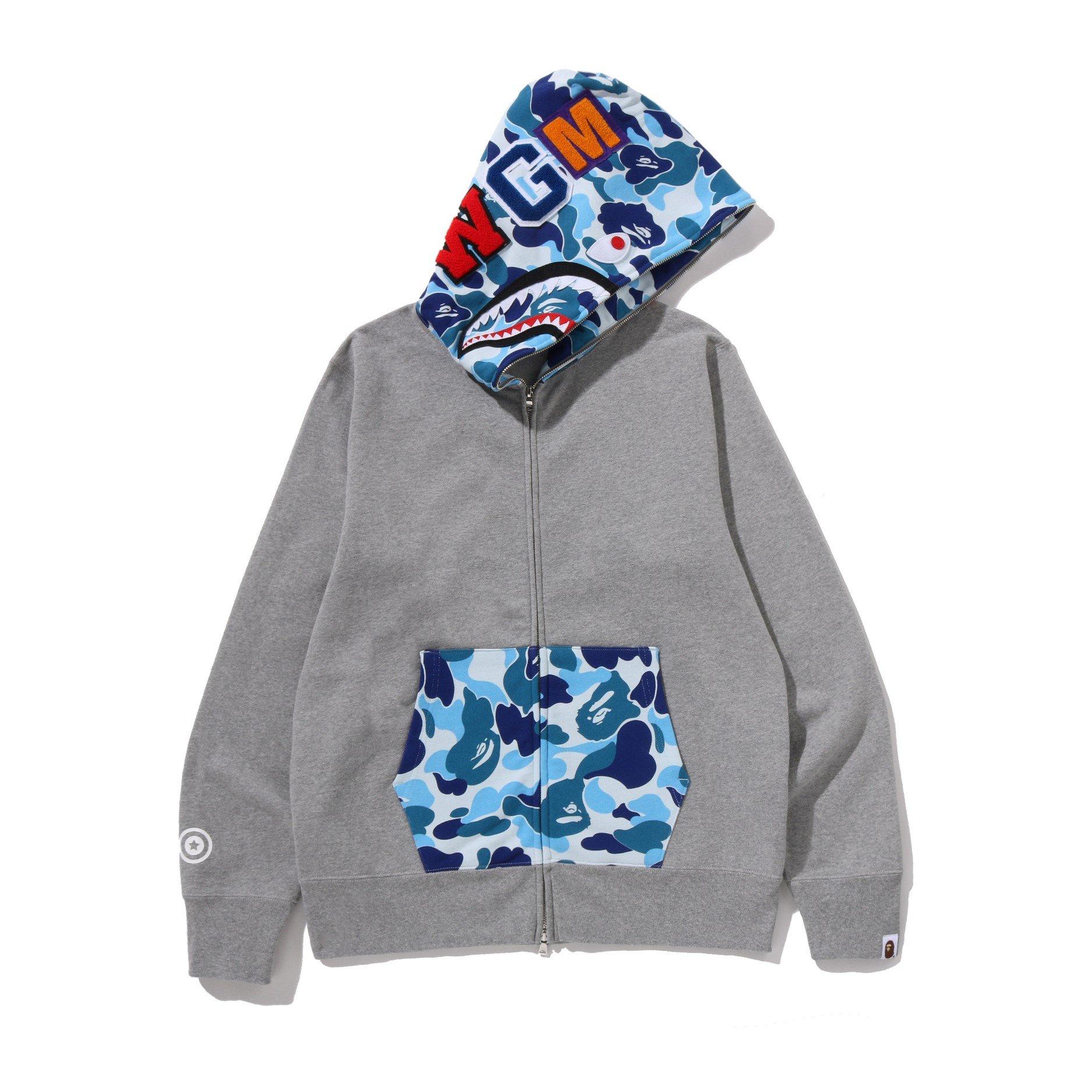 Grey - A Bathing Ape - Men's Zip Hoodie - 1