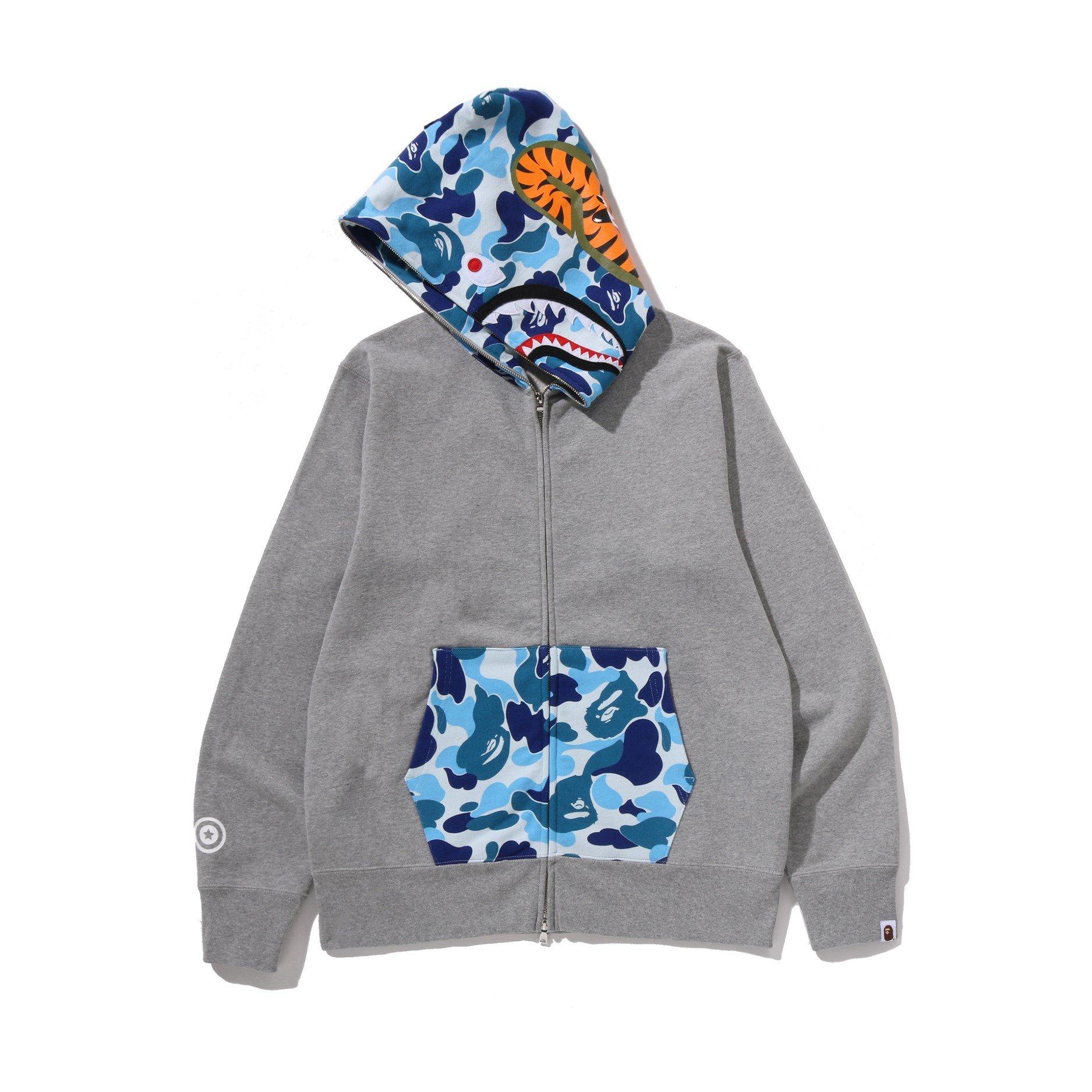 Grey - A Bathing Ape - Men's Zip Hoodie - 3