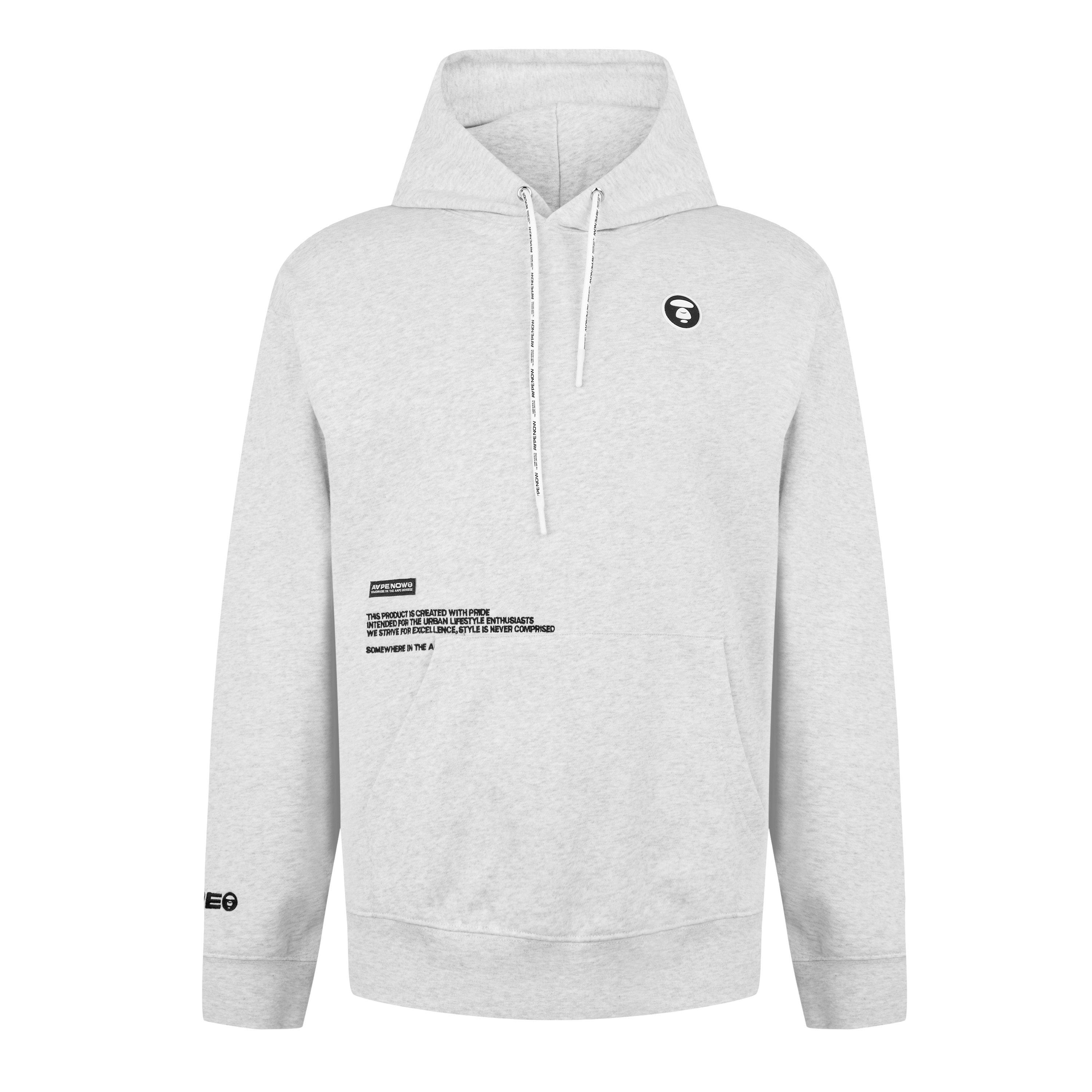 Heather Grey WH - AAPE - Moon Face Hoodie - 7