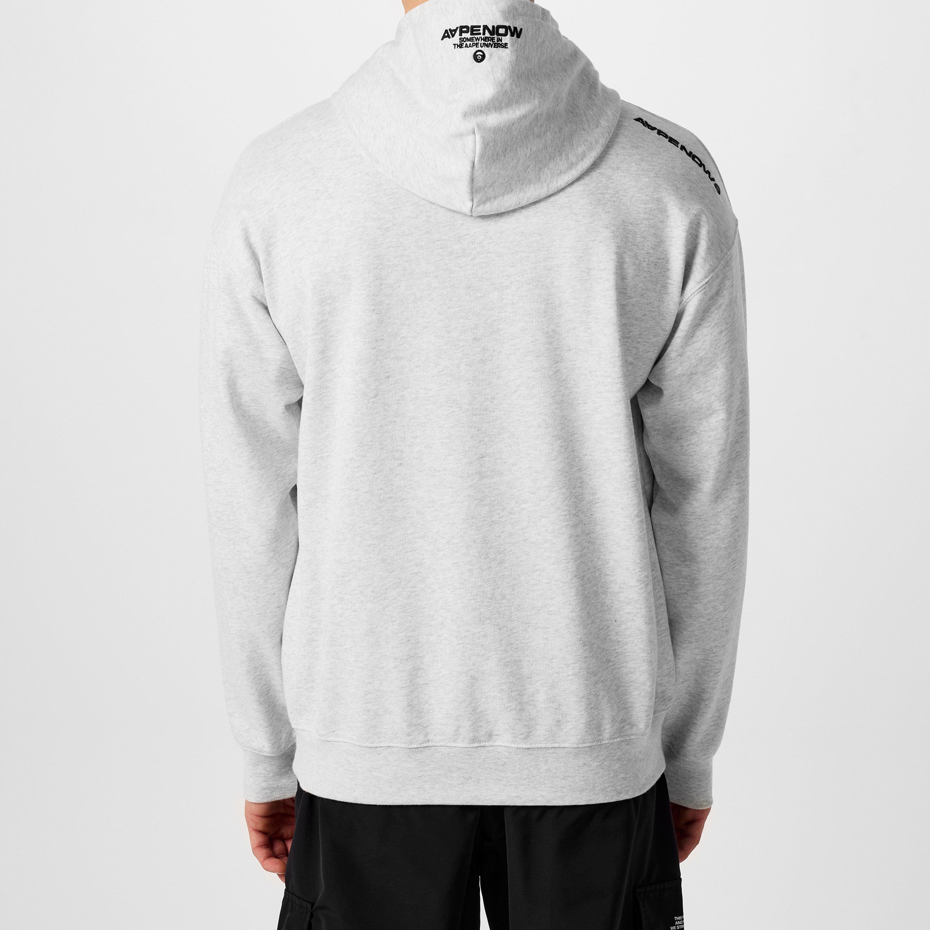 Heather Grey WH - AAPE - Moon Face Hoodie - 4