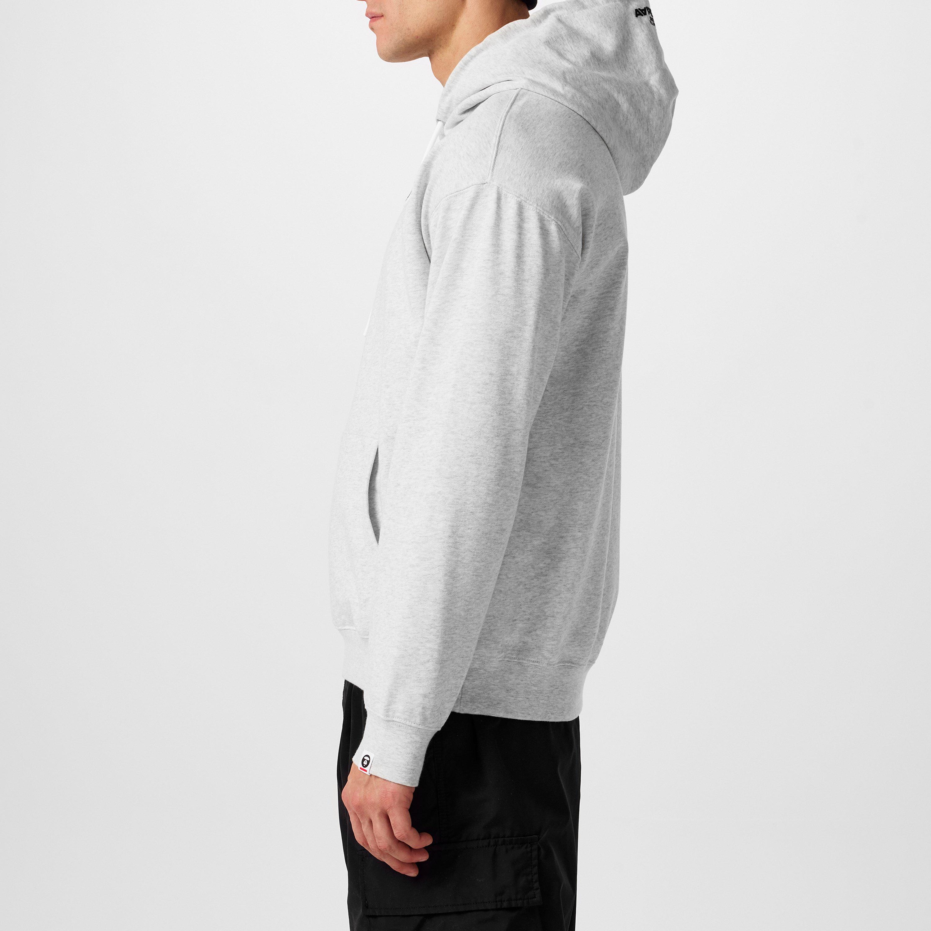 Heather Grey WH - AAPE - Moon Face Hoodie - 5