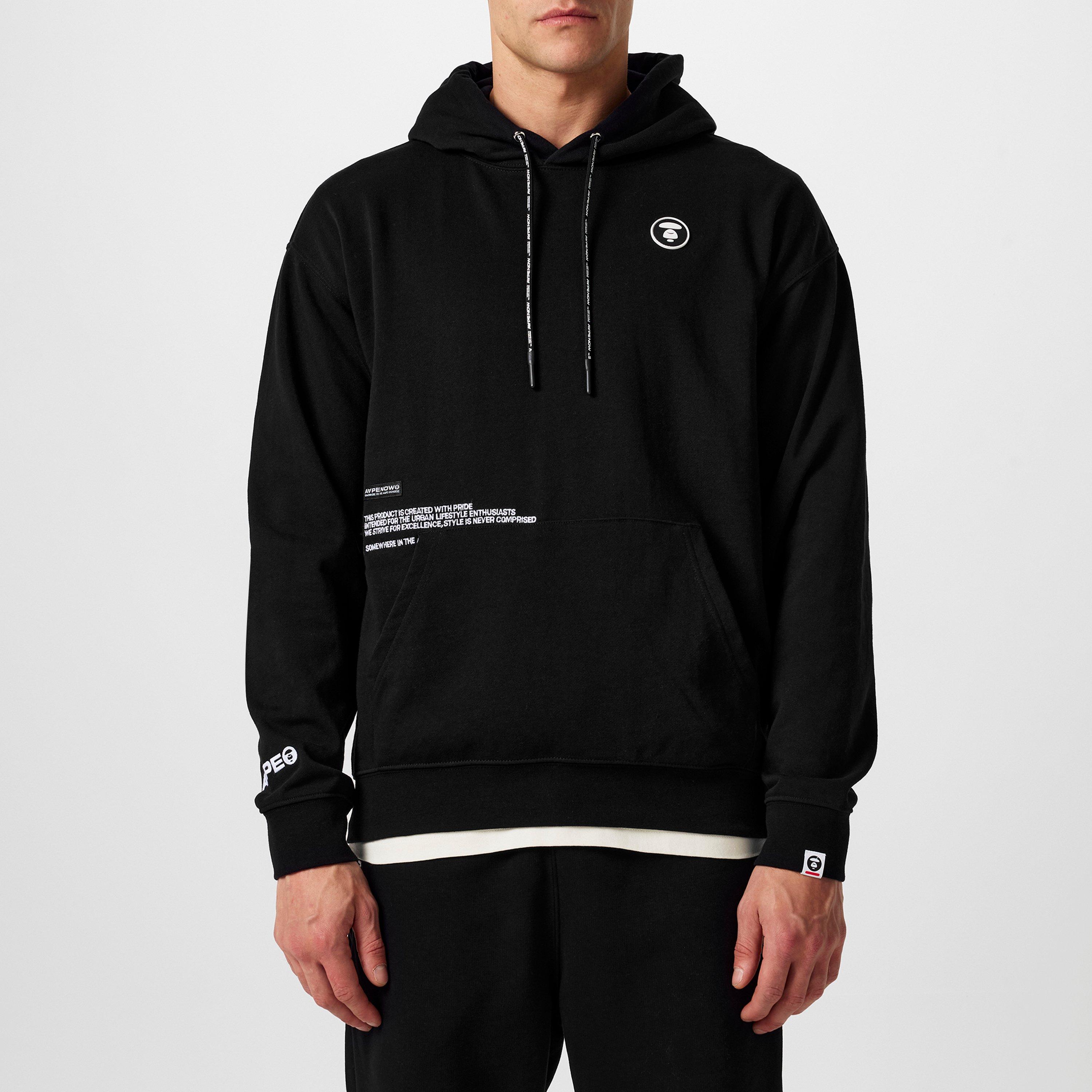 Black BKX - AAPE - Moon Face Hoodie - 3