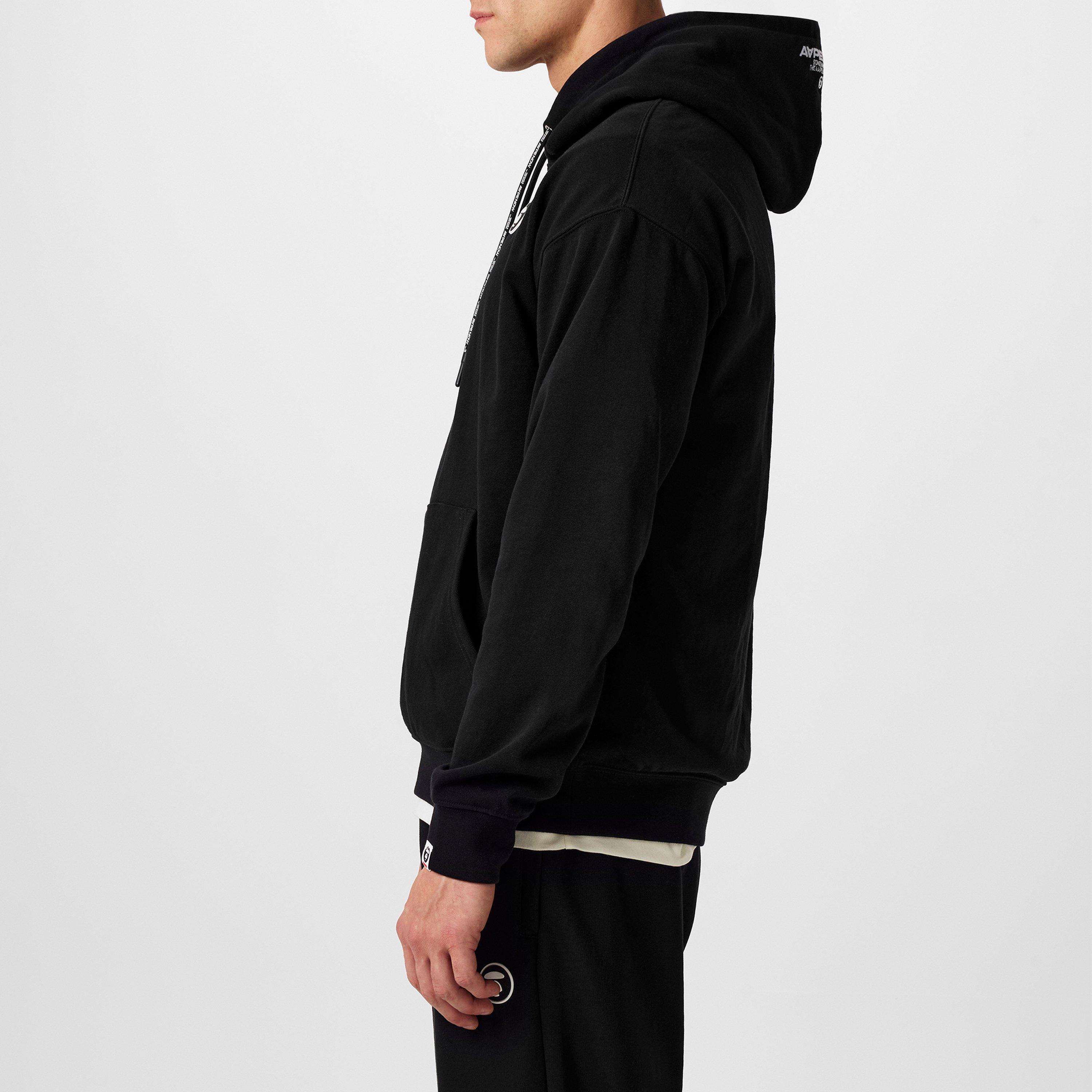 Black BKX - AAPE - Moon Face Hoodie - 5