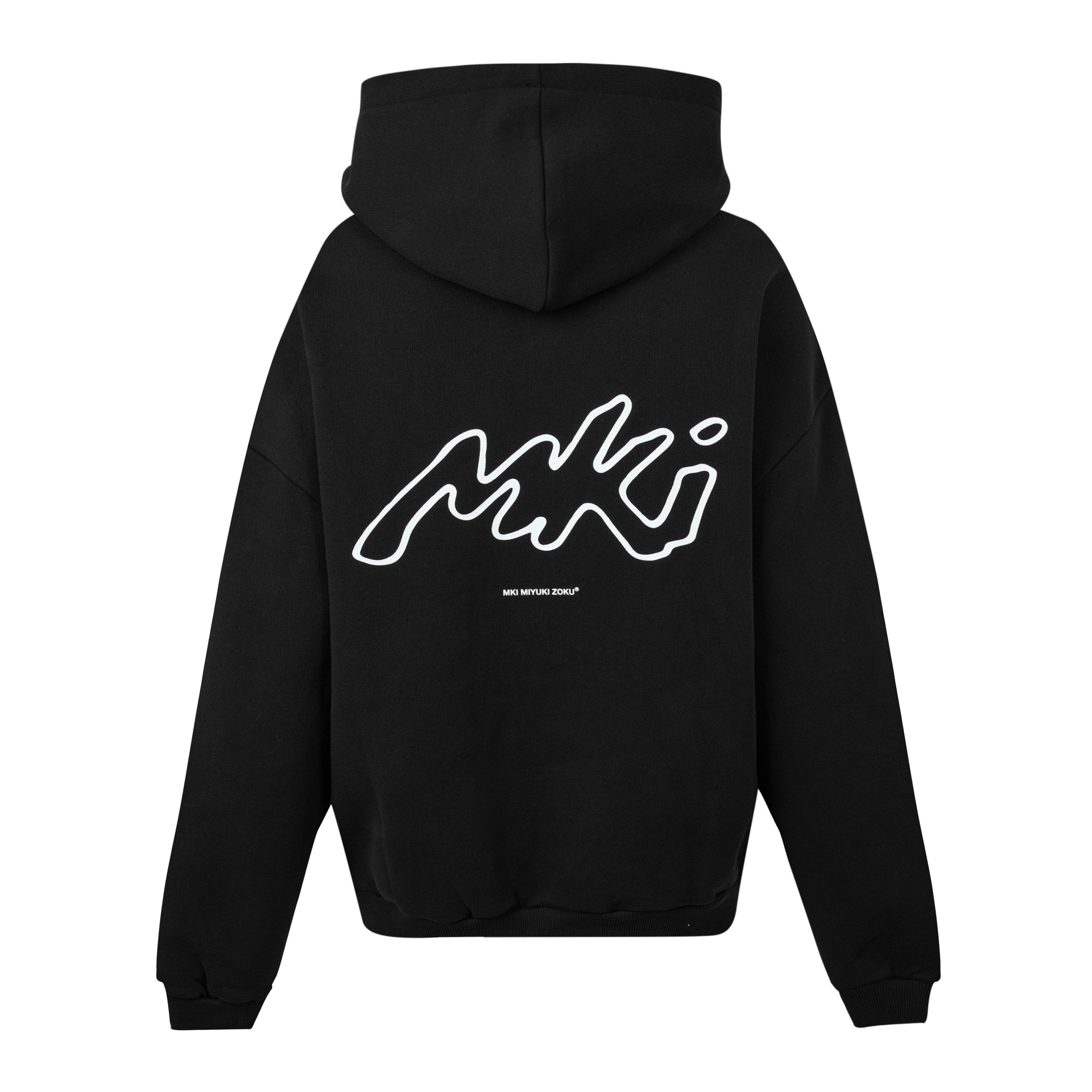 Black - MKI MIYUKI ZOKU - MKI Ink Line Hoody Sn64 - 2