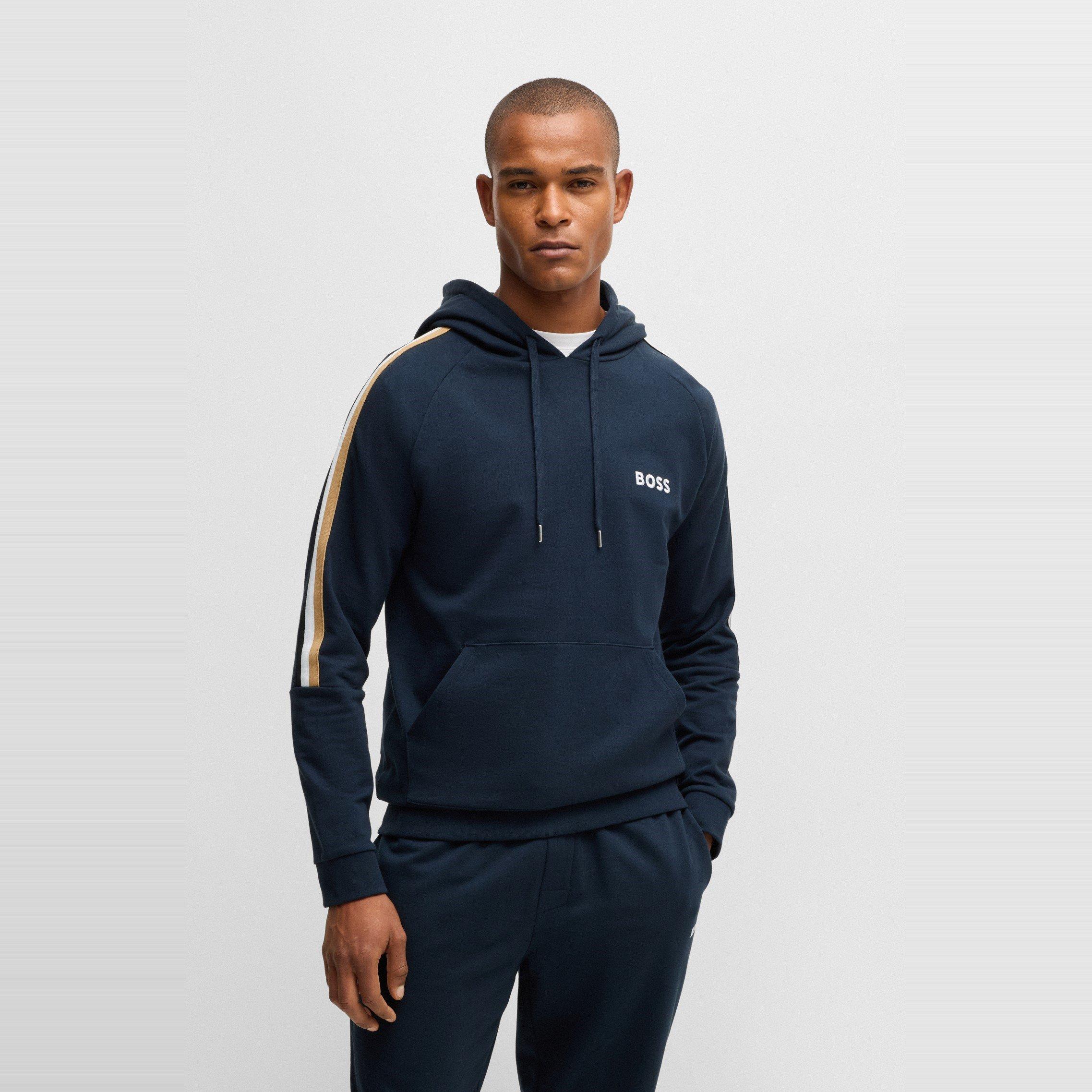 Navy - Boss - Men's Iconic Pull Over Hoodie - 2