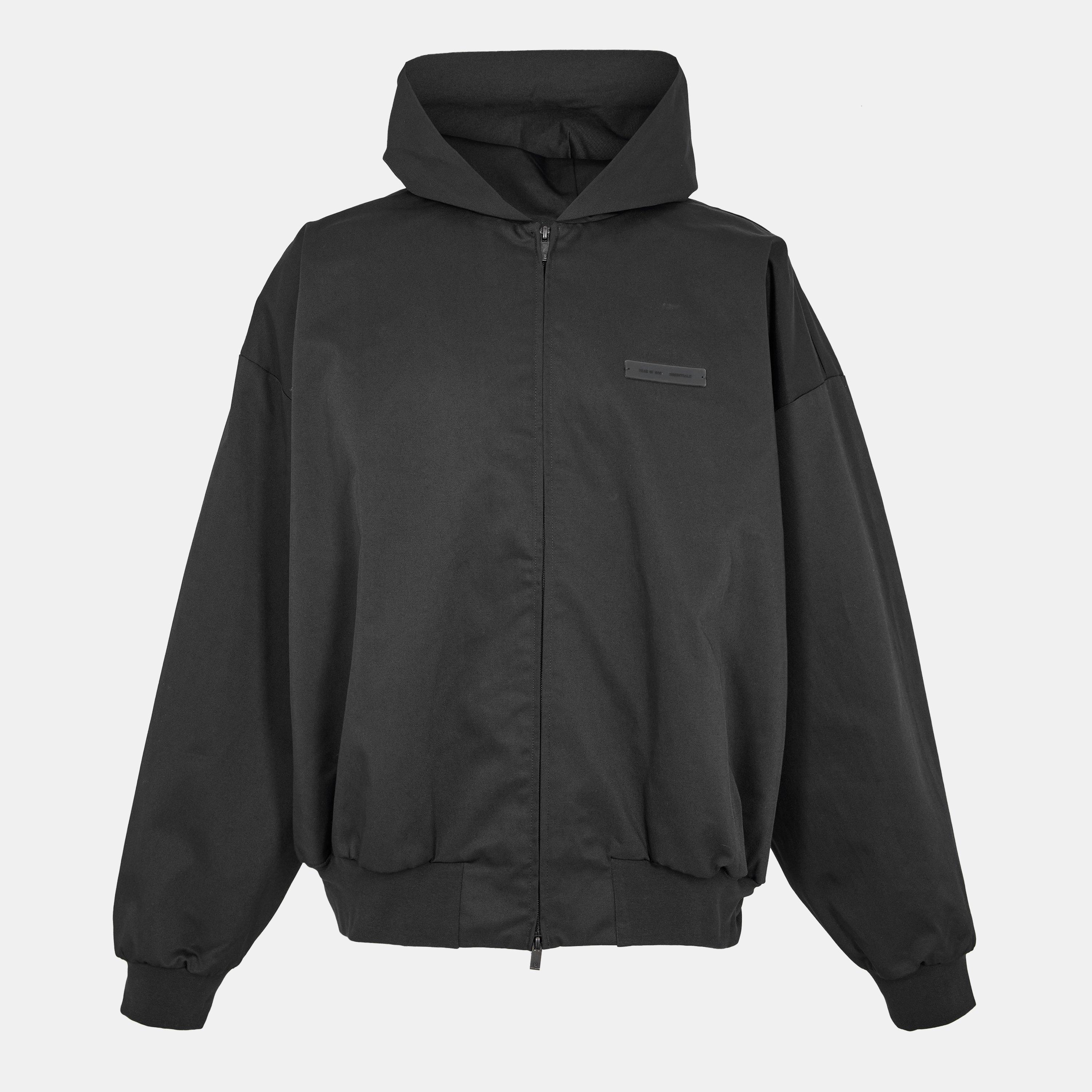 Jet Black - Fear Of God Essentials - Men's Full Zip Relaxed Fit Hoodie - 1