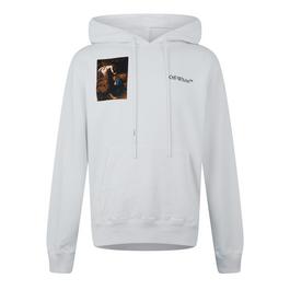 Off White Men's Lute Slim Hoodie with Striking Graphics