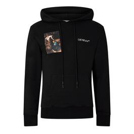 Off White Men's Lute Slim Hoodie with Striking Graphics