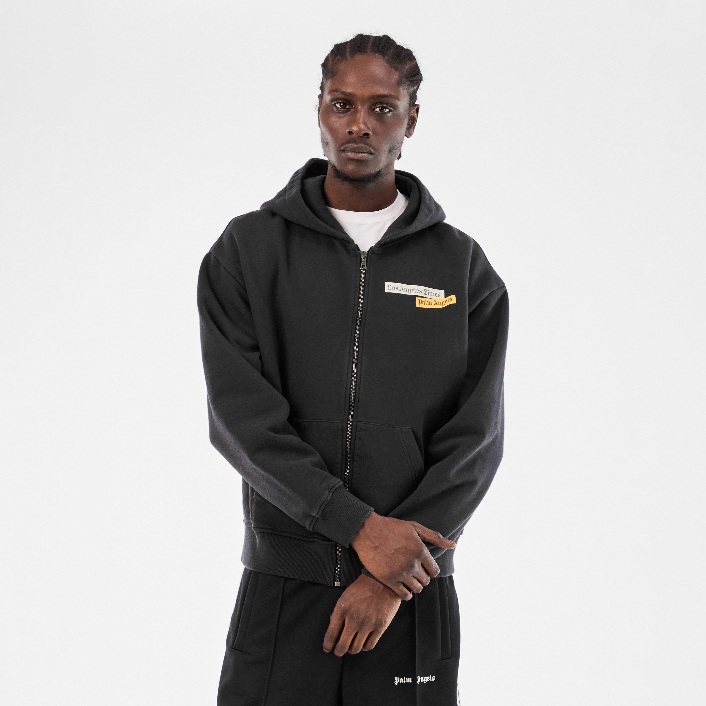 Black - Palm Angels - Men's Zip Hoodie - 3