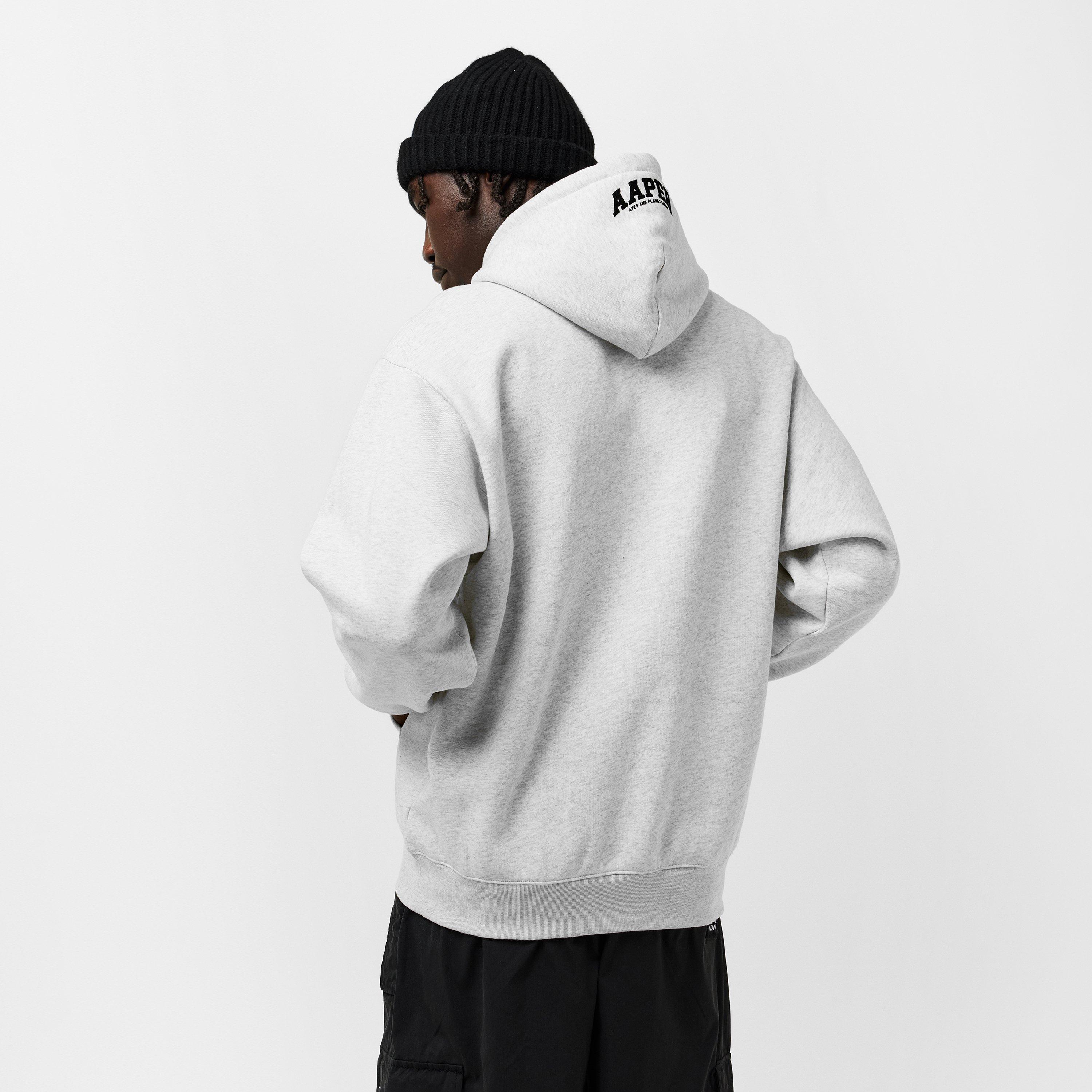 Heather White - AAPE - Men's Pull Over Hoodie - 4