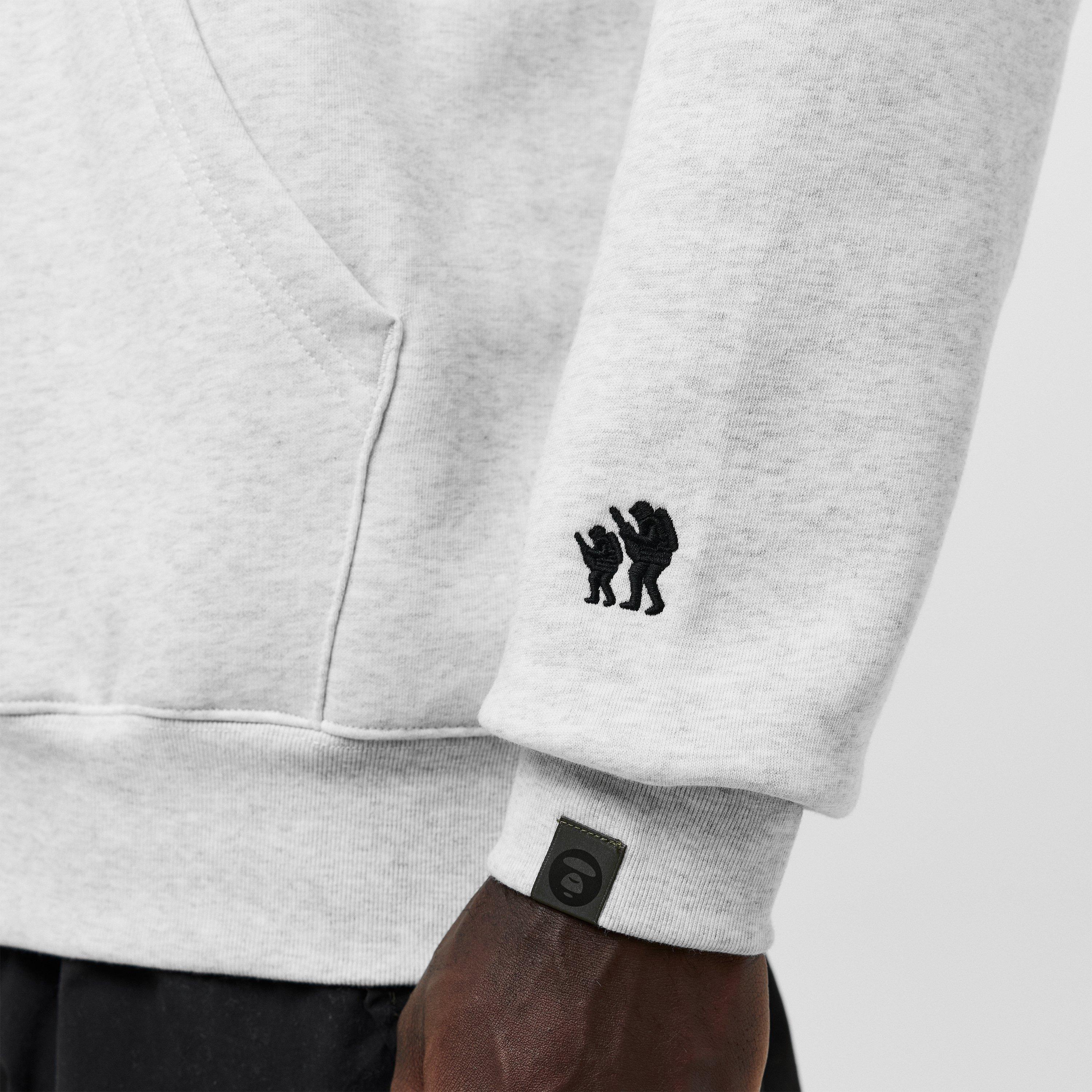 Heather White - AAPE - Men's Pull Over Hoodie - 5