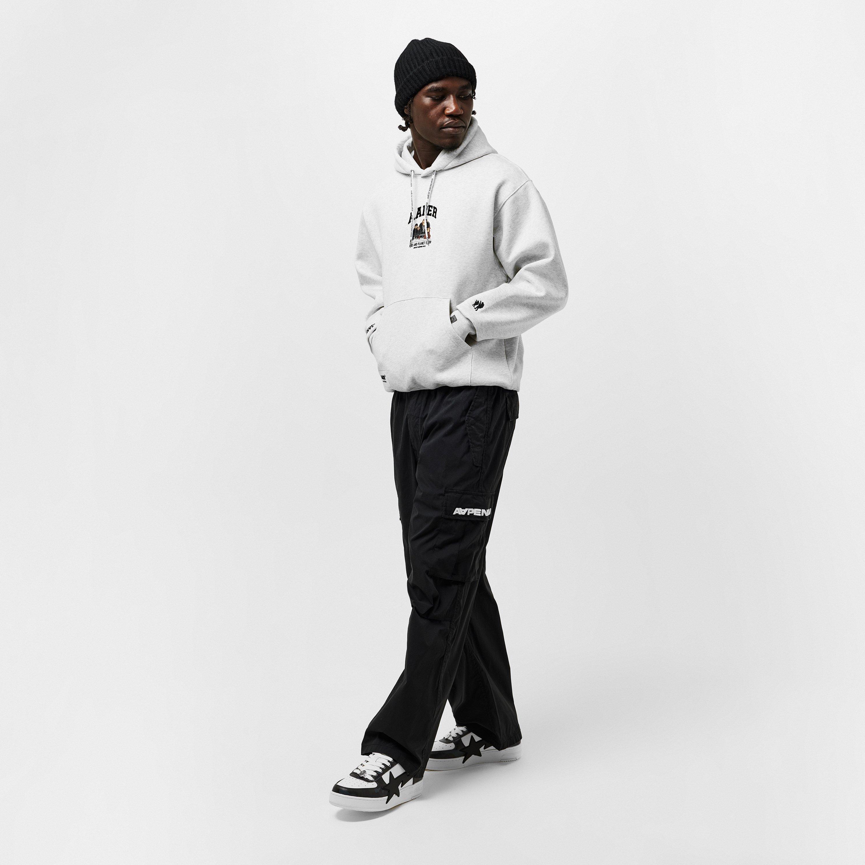 Heather White - AAPE - Men's Pull Over Hoodie - 6