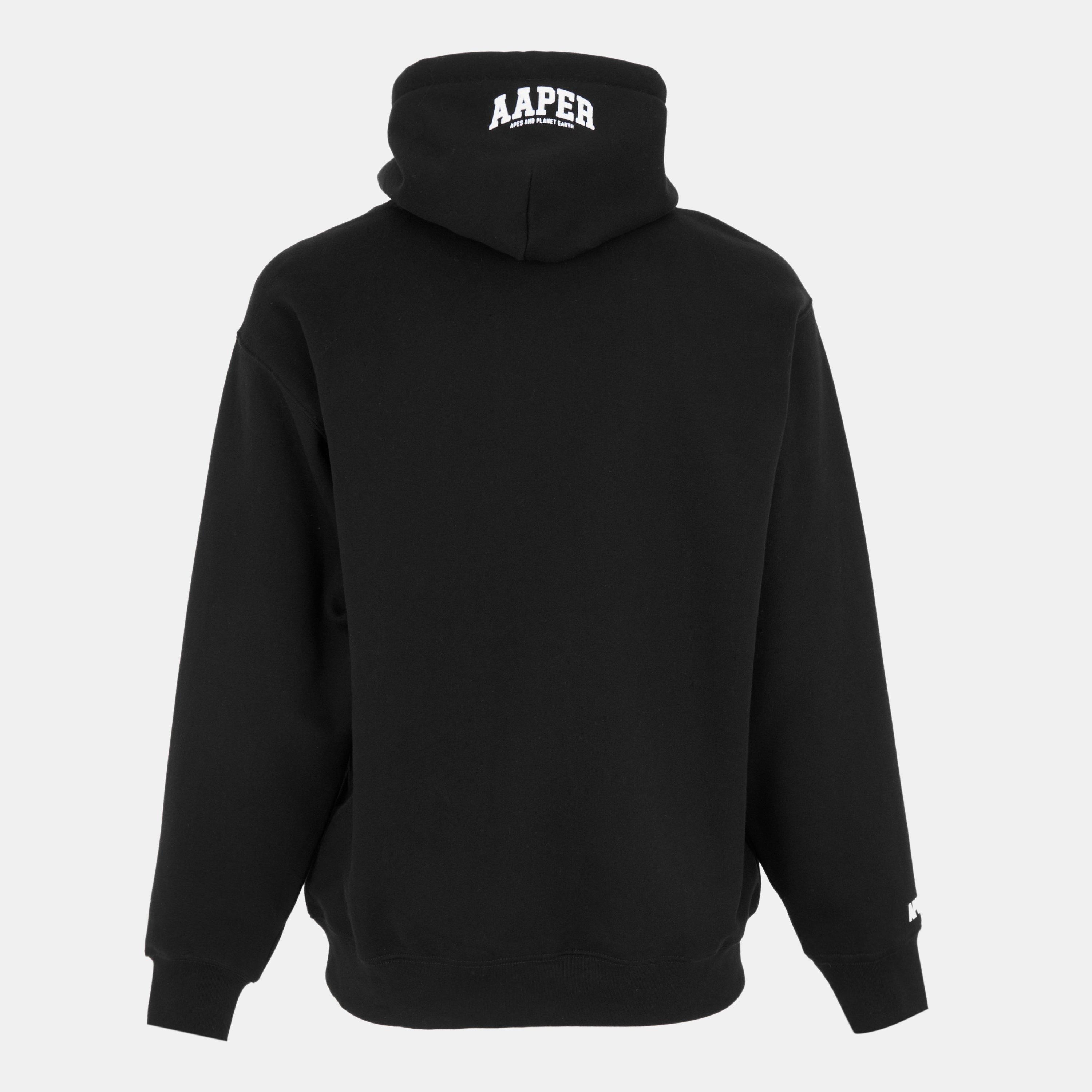 Black - AAPE - Men's Pull Over Hoodie - 2