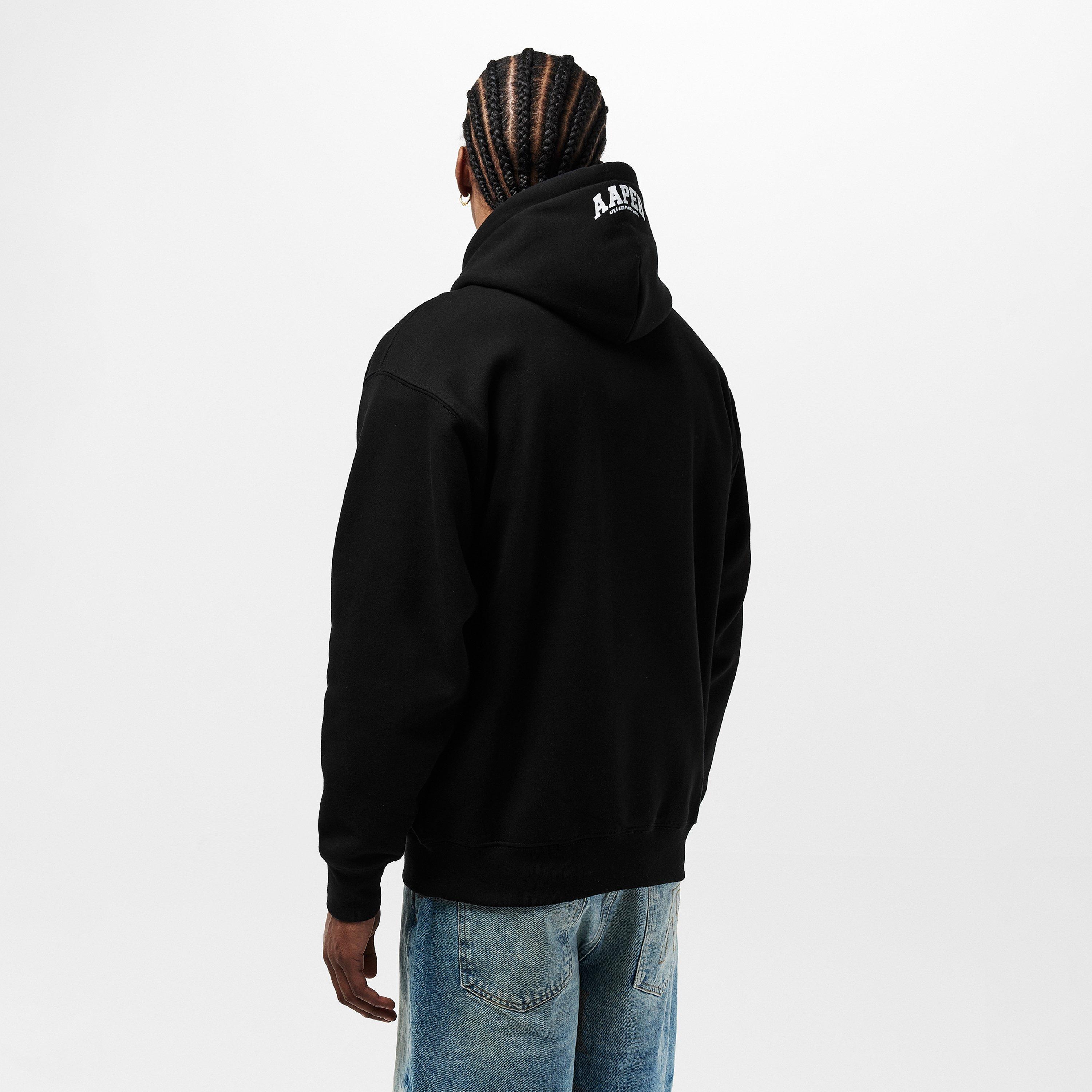 Black - AAPE - Men's Pull Over Hoodie - 4