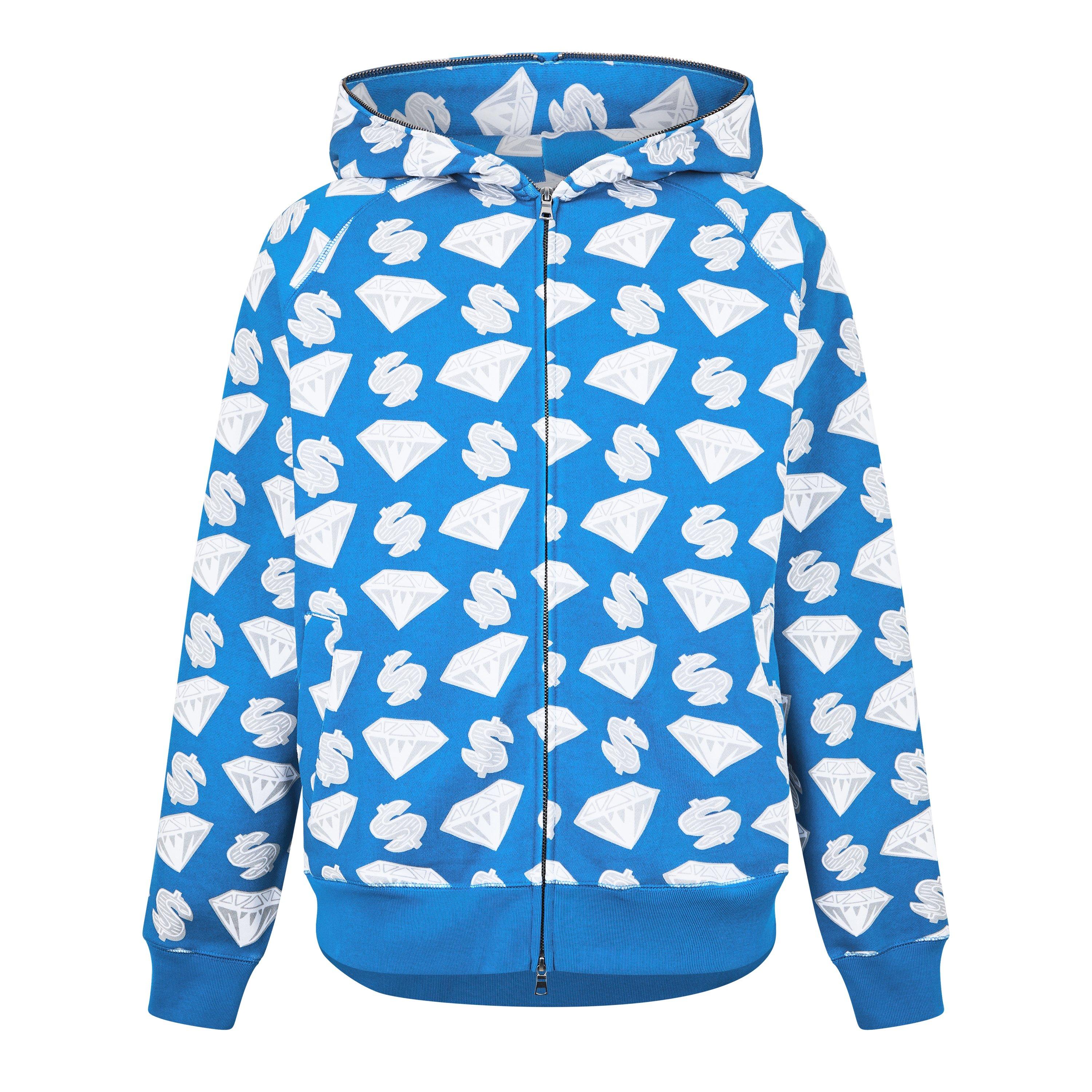Billionaire Boys Club  Diamonds And Dollars Pull Over Hoodie - Blue - Small