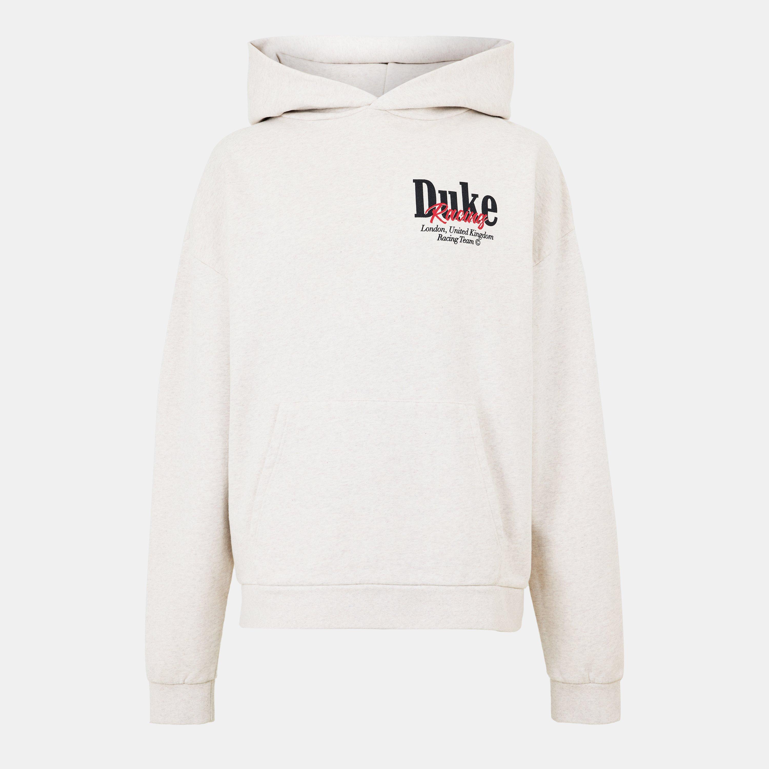 Duke and Dexter Men's Pull Over Hoodie - Oat Marl - Medium