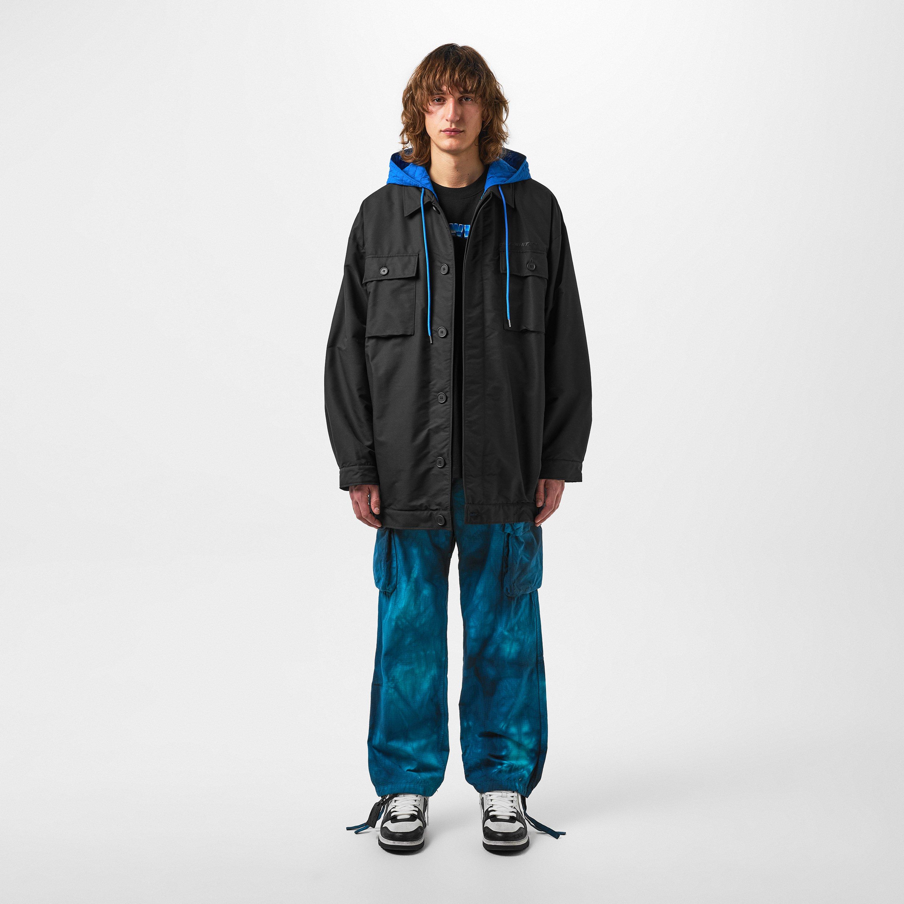 Black - Off White - Men's O Hde Shirt Race Zip Hoodie - 6
