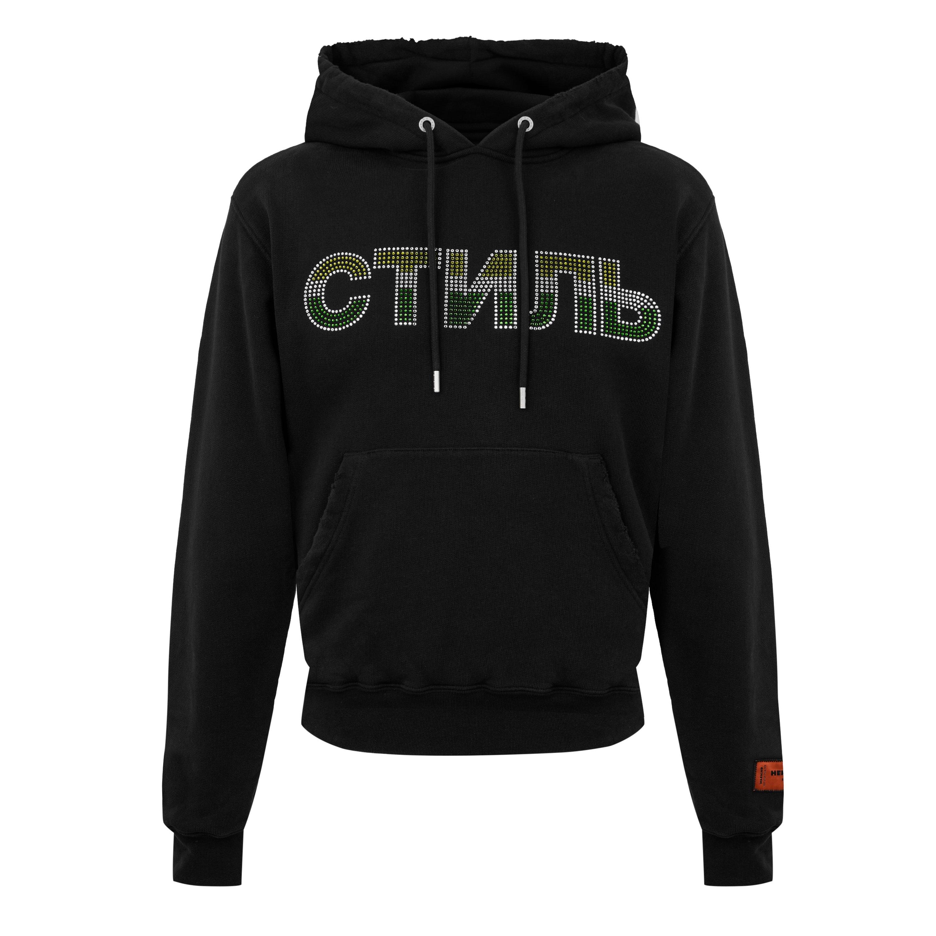 Black/Green - Heron Preston - Ctnmb Strass Hoodie - 5