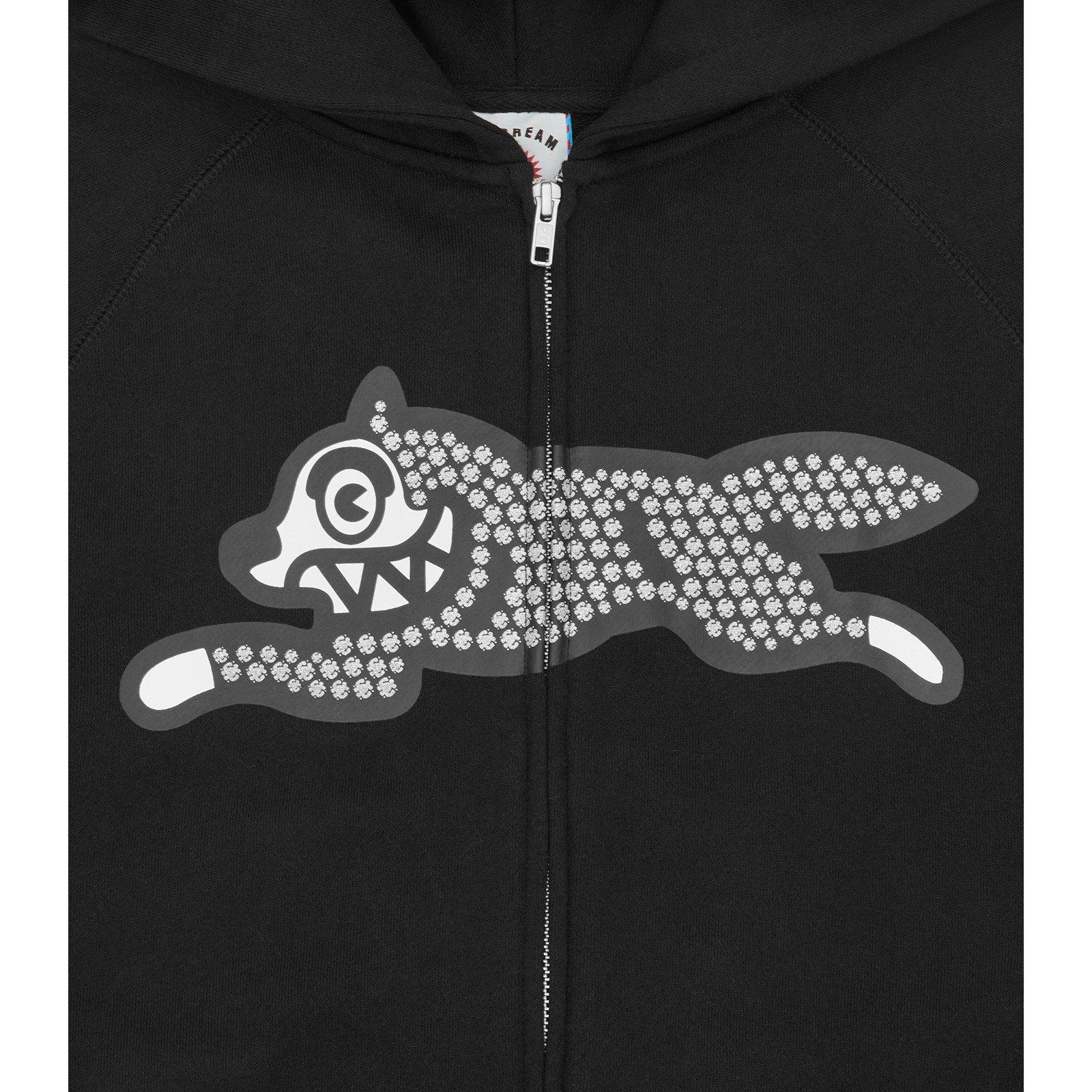 Black - ICECREAM - Men's Glitter Dog Hooded Zip Hoodie - 3