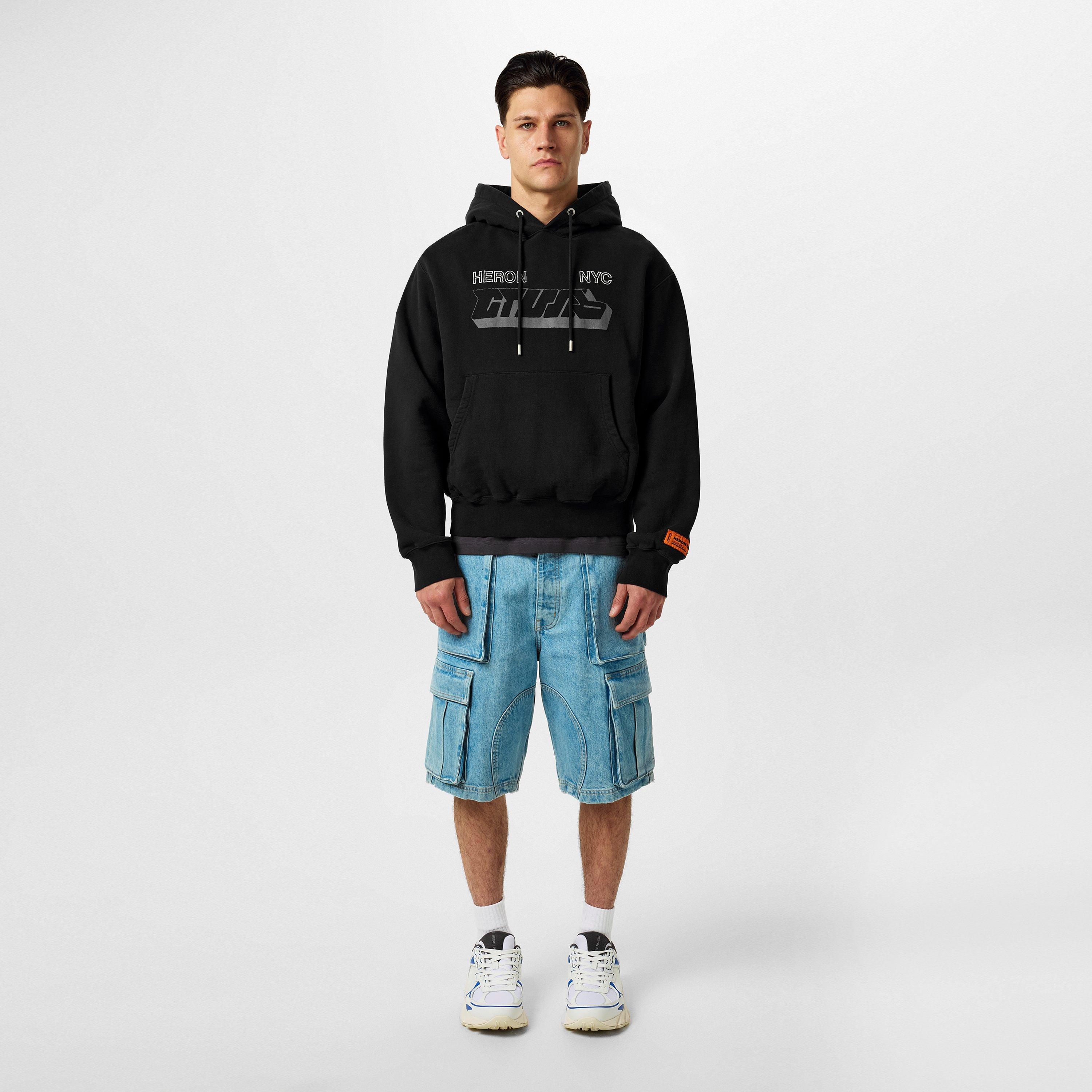 Black/Grey - Heron Preston - Men's Spray Hoodie - 4