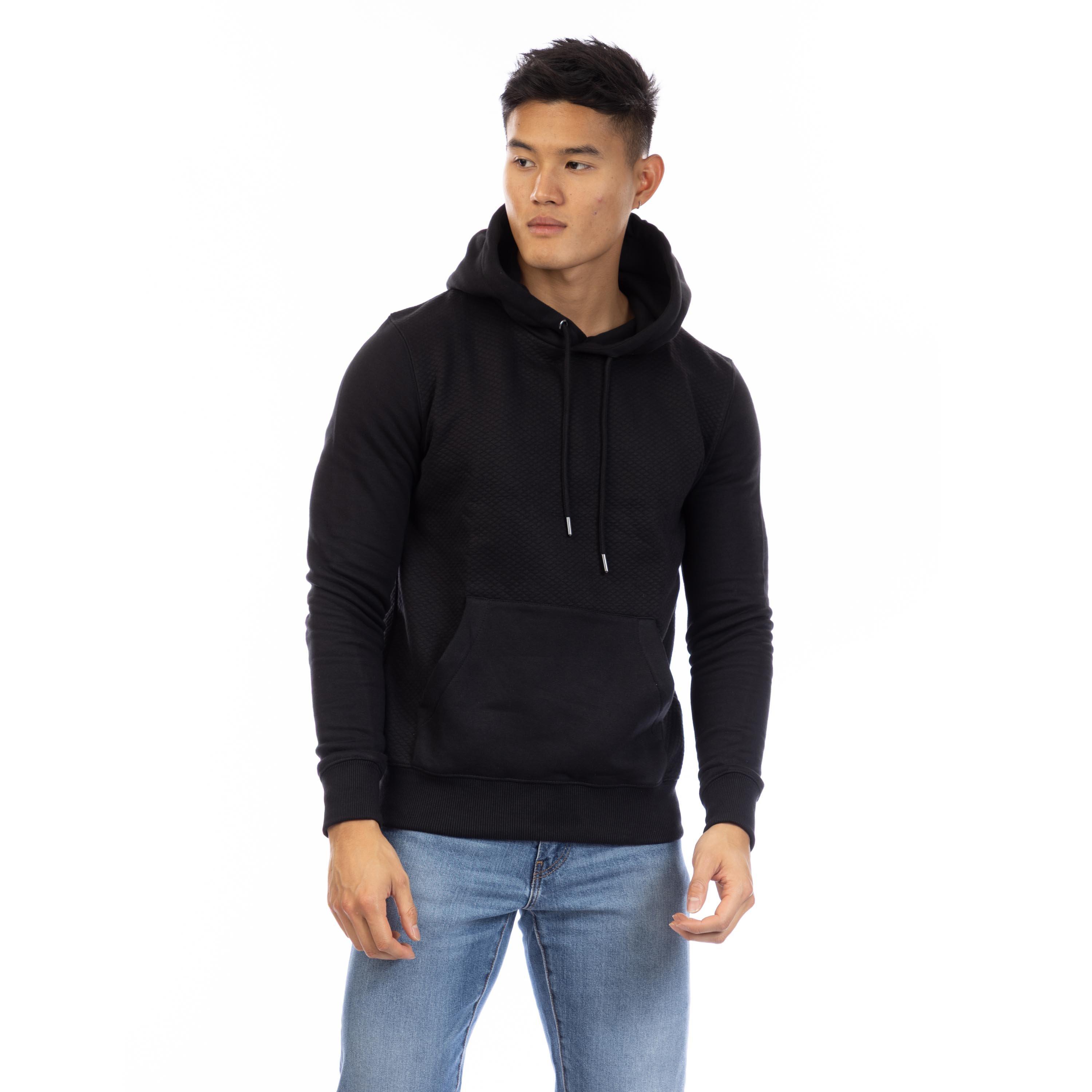Peter Werth Men's West Hampshire Pull Over Hoodie - Black - Medium