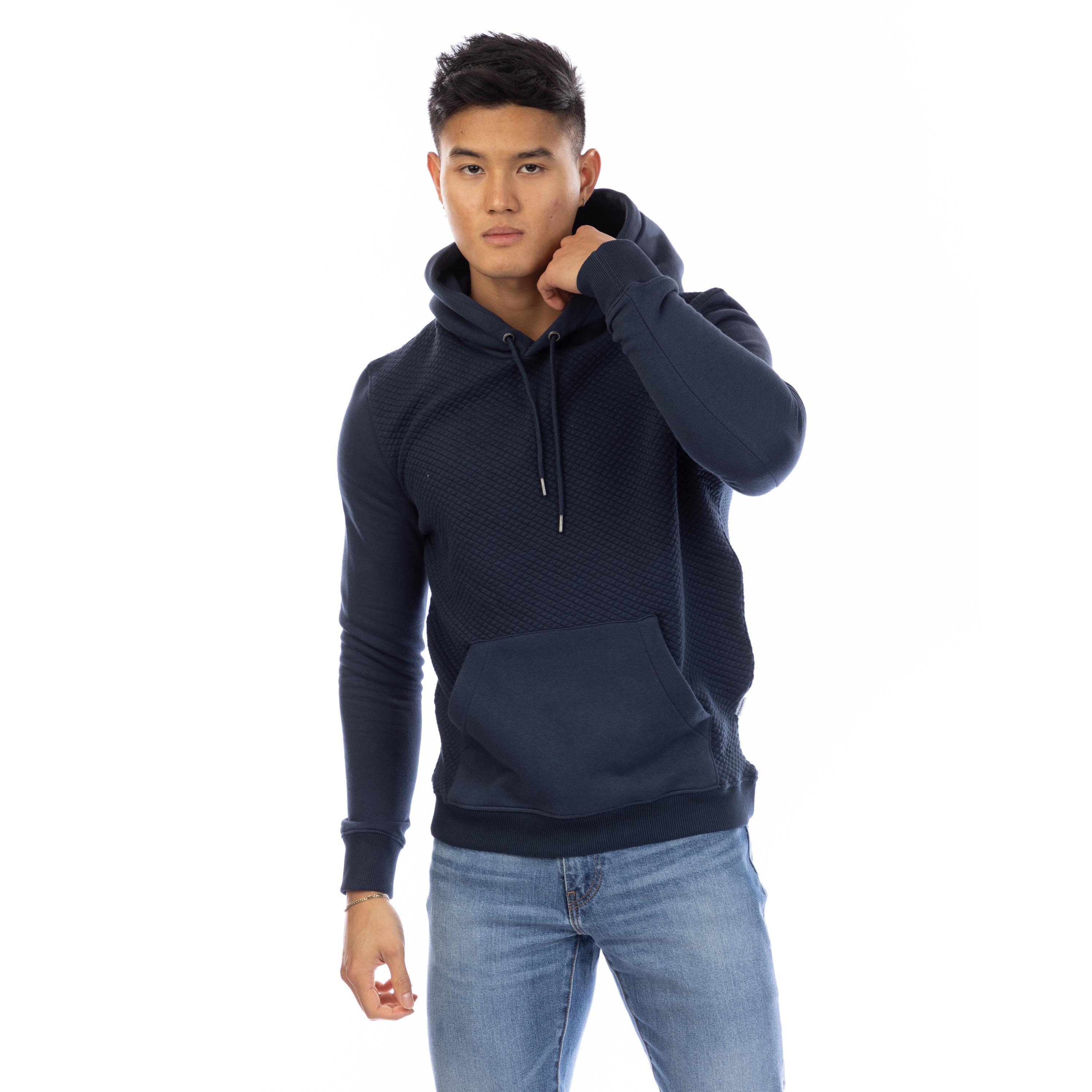 Peter Werth Men's West Hampshire Pull Over Hoodie - Dark Navy - Medium