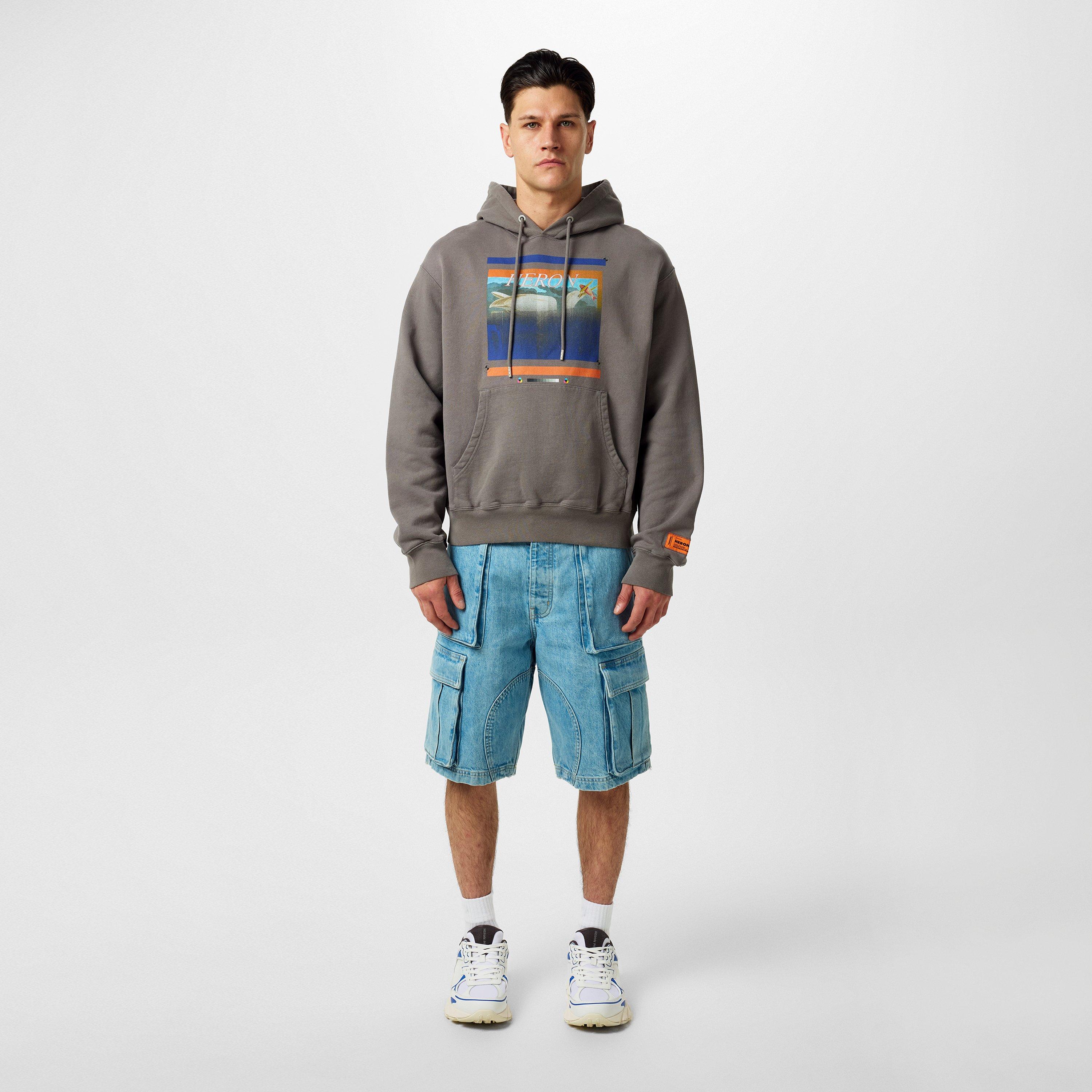 Grey/Navy - Heron Preston - Misprinted Hoodie - 4